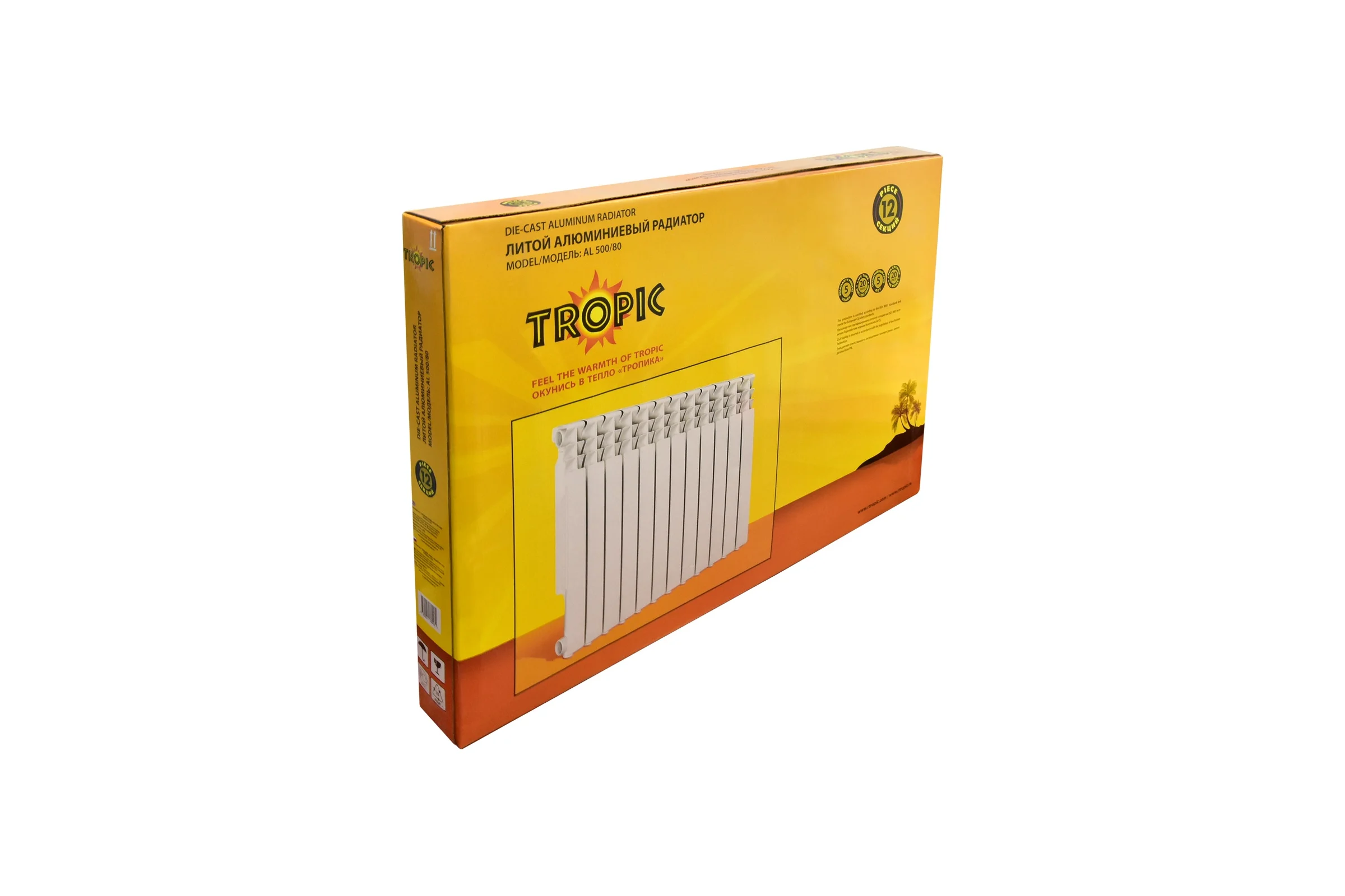 Радиатор Tropic 500x80, алюминиевый, 12 секций 7601.055