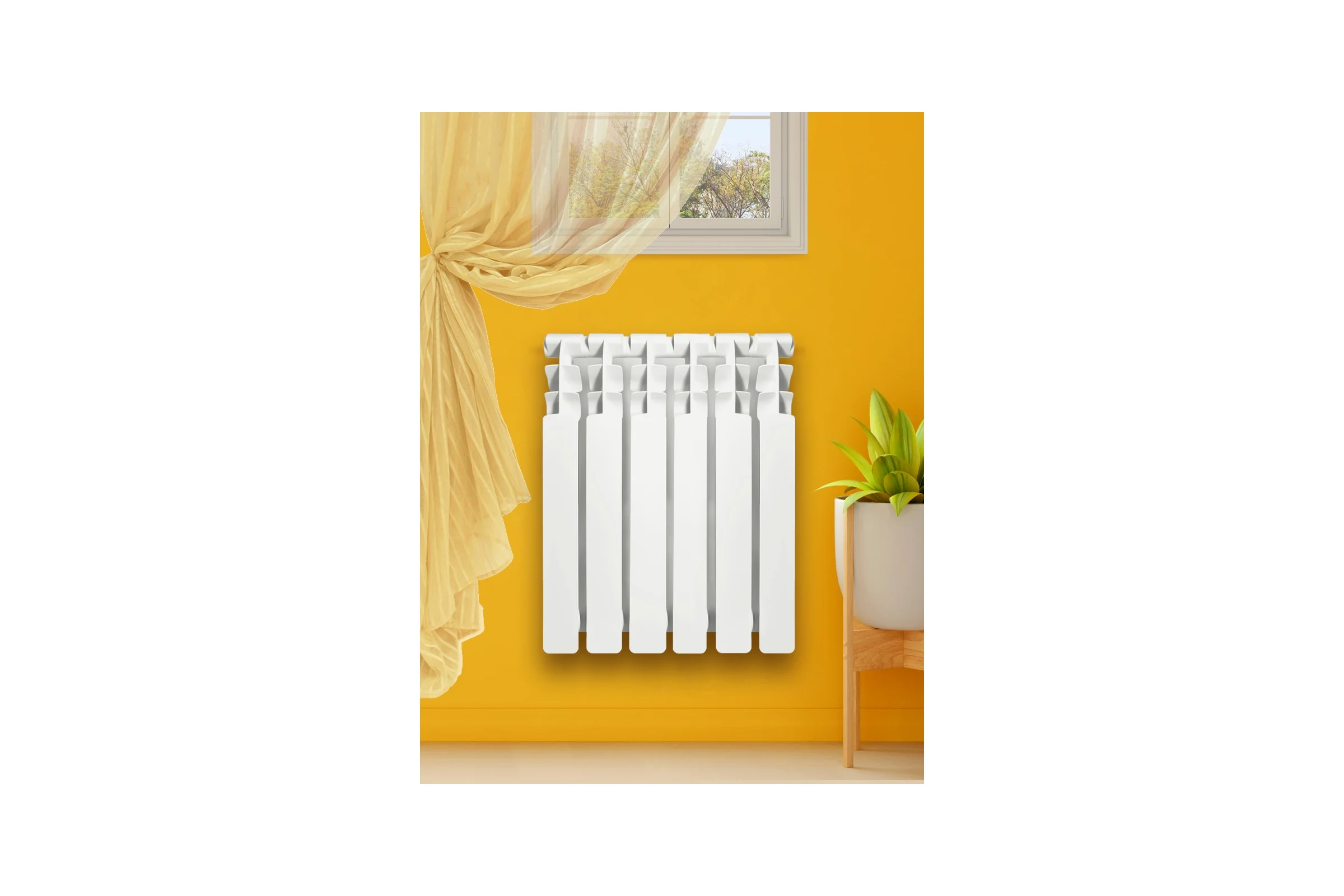 Радиатор Tropic 500x100, алюминиевый, 6 секций 7601.028