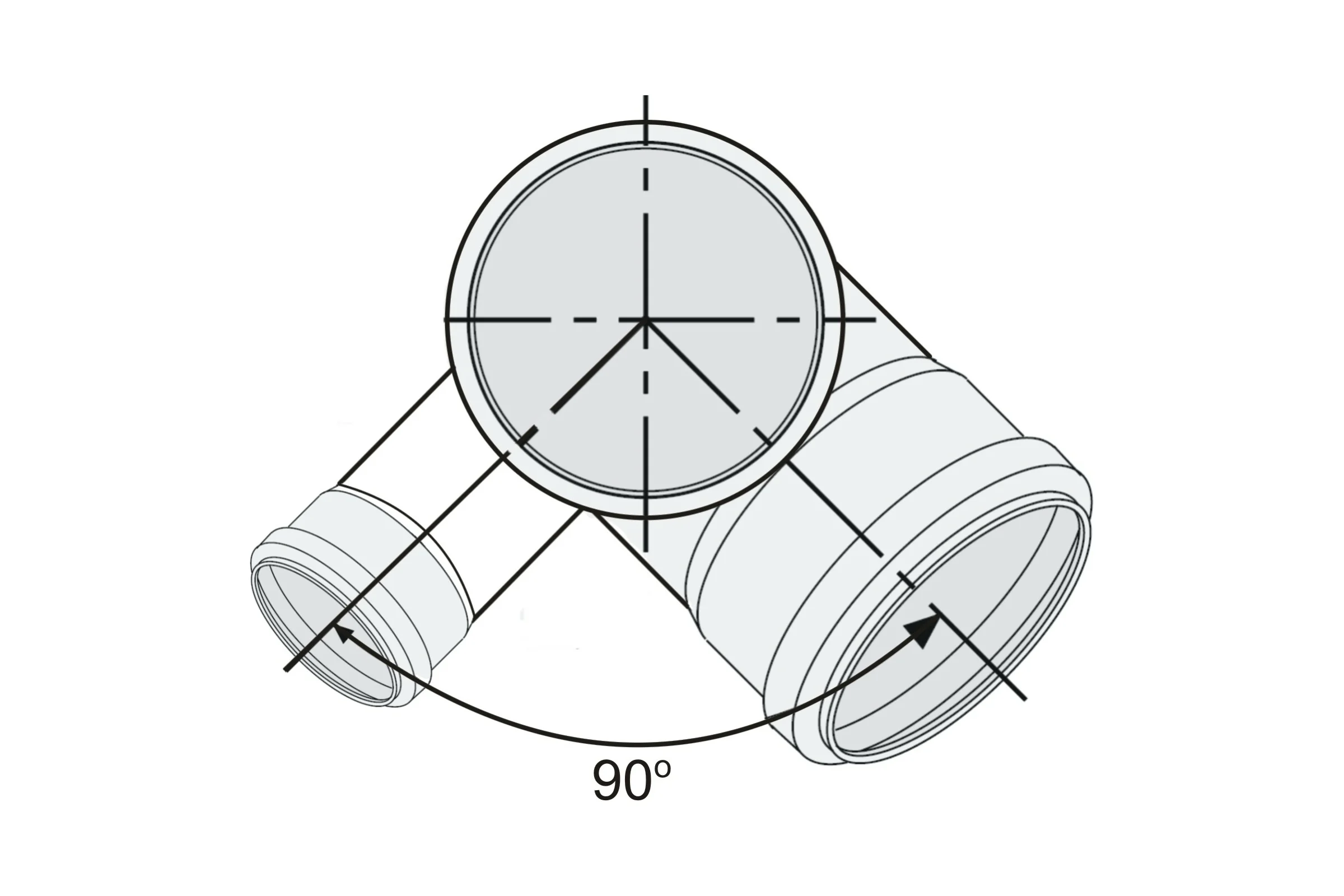 Крестовина Sinikon СТАНДАРТ 110х110х50х87град., правая, 2-х плоскостная 512035.R