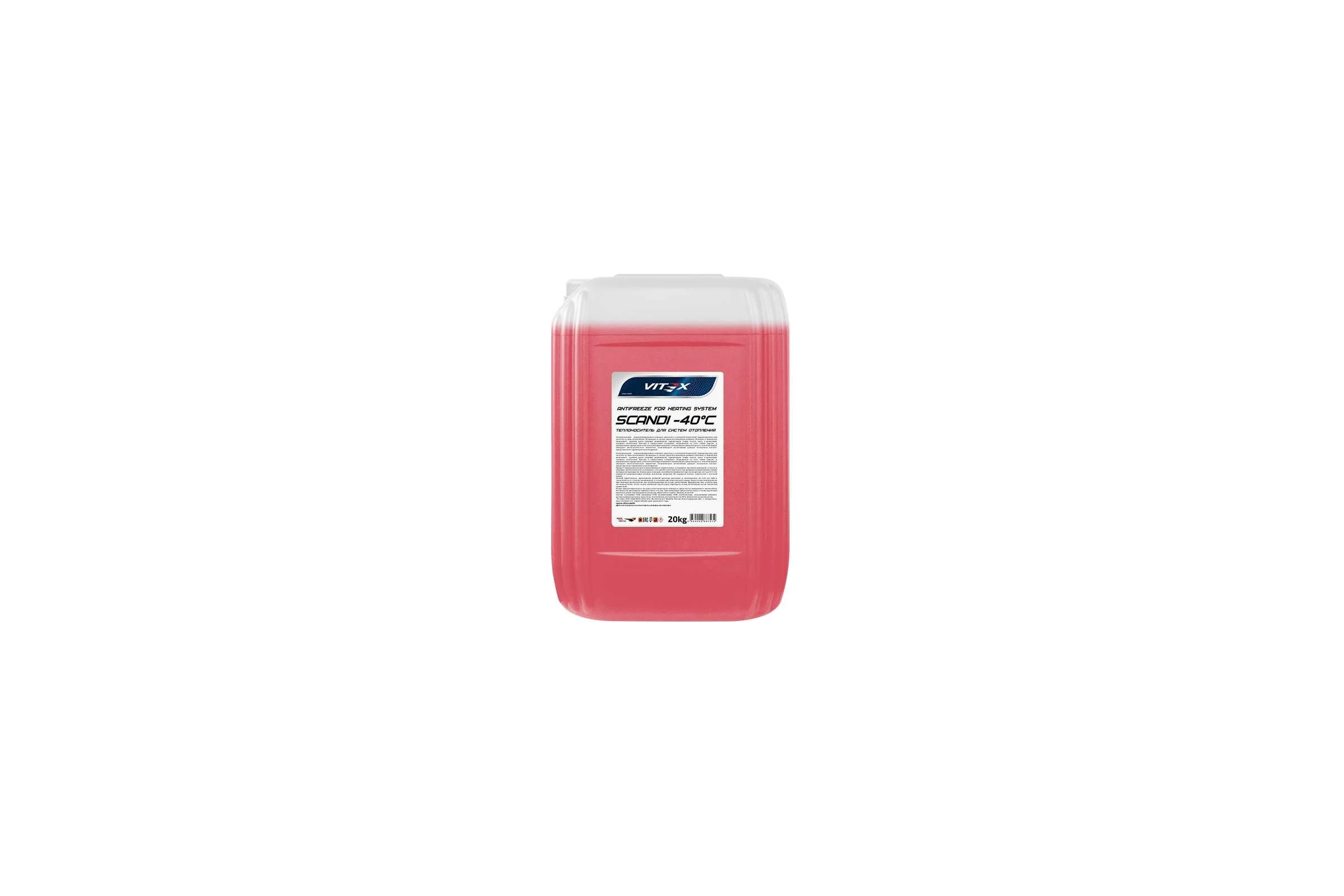 Антифриз для системы отопления VITEX Scandi -40С красный 20 кг v116106