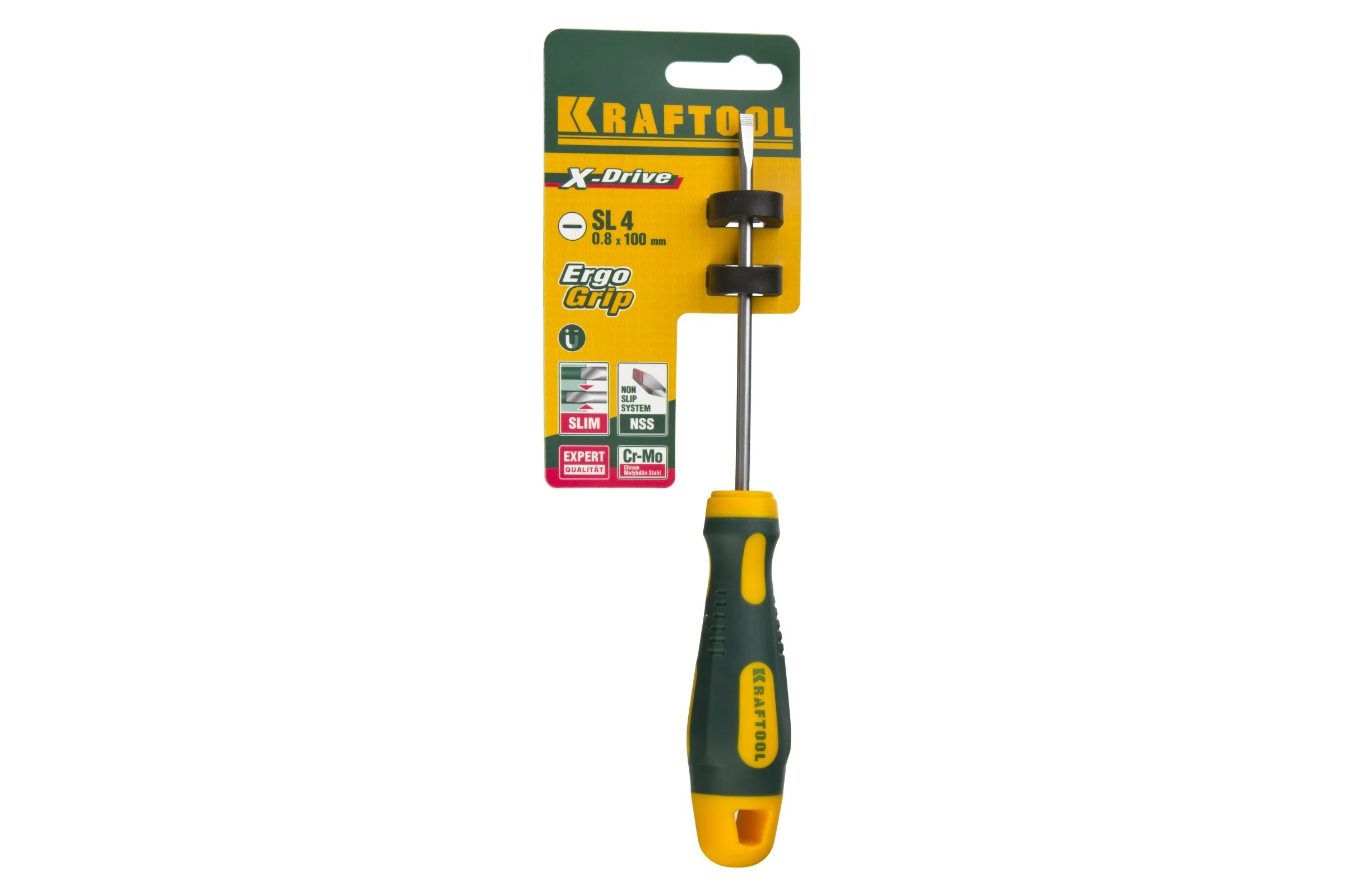 Отвертка KRAFTOOL Х-Drive SL 4х90 250071-4.0-090