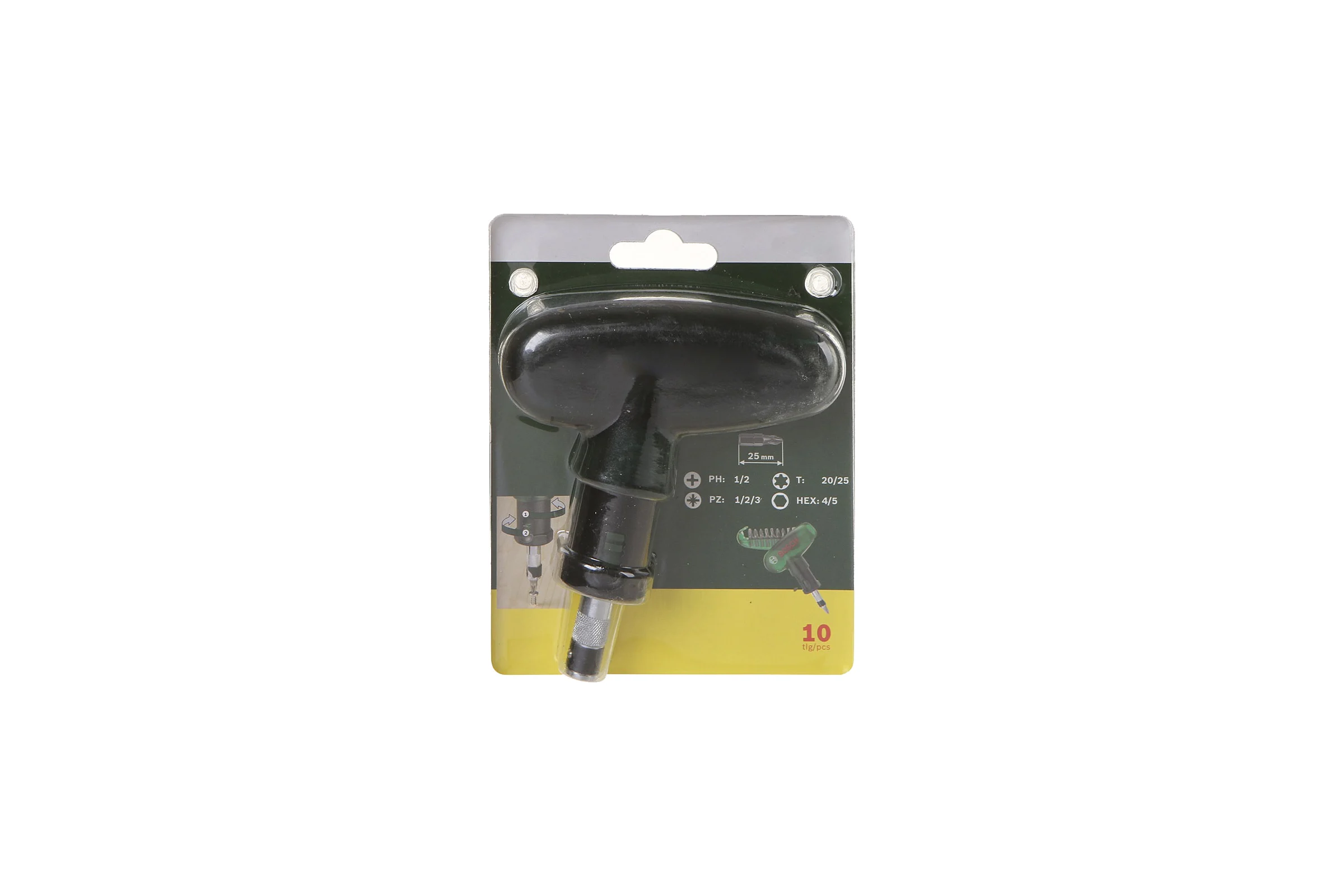 Карманная отвертка с 9 битами Bosch 2607019510