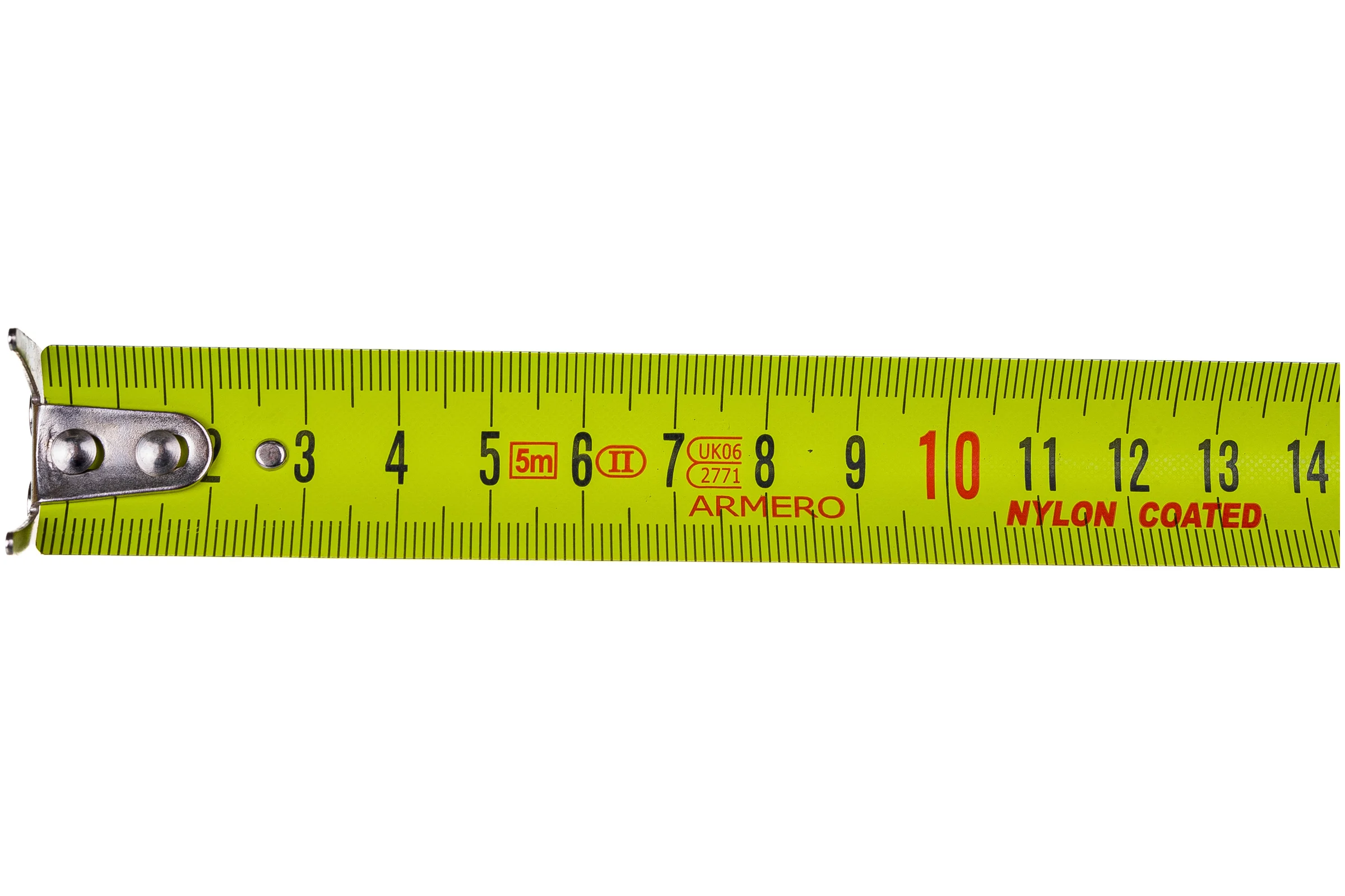 Рулетка Armero с автоблокировкой, 5м/25мм, мини, магнит, нейлон A102/052