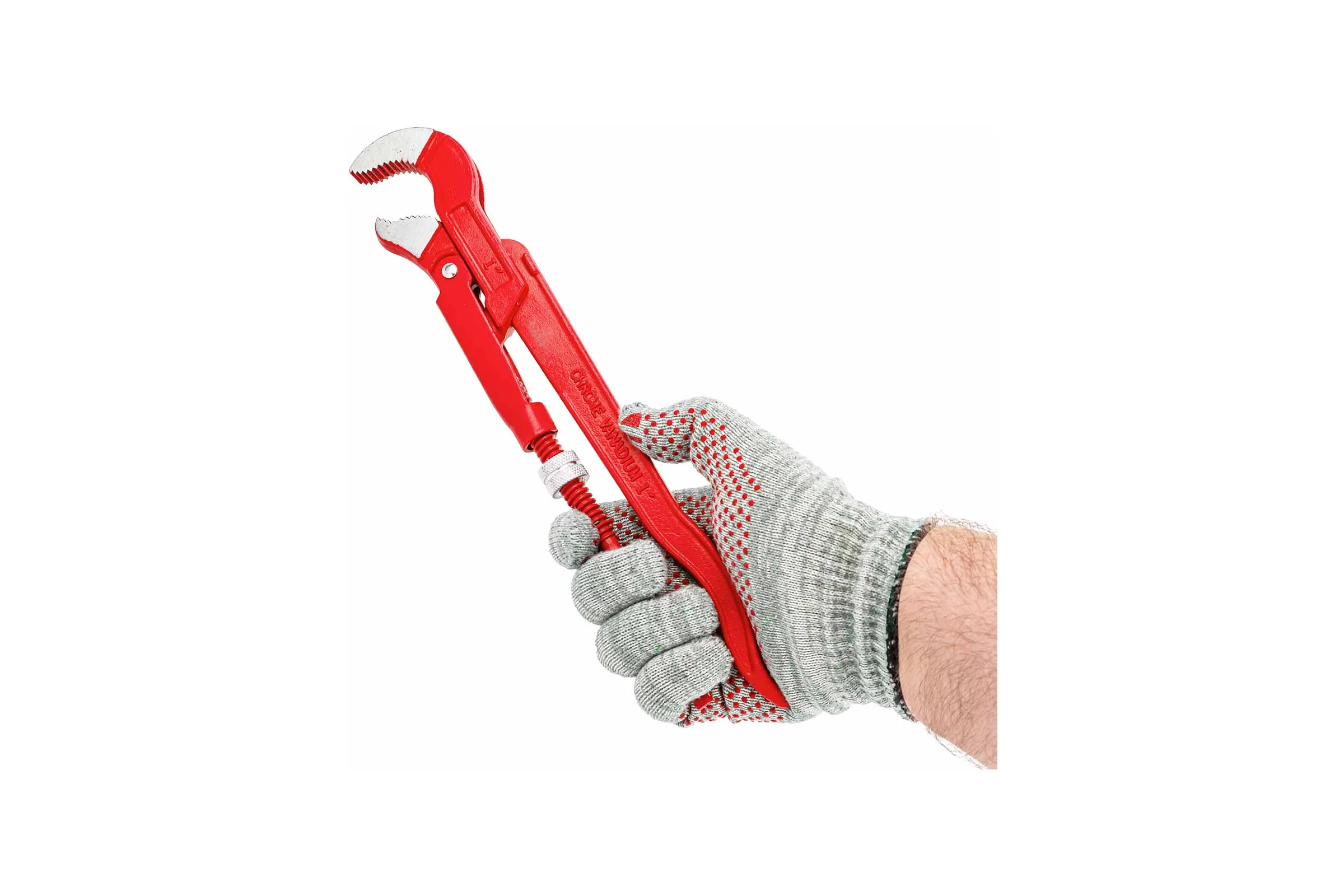 Газовый ключ FORCEKRAFT 1" 45 градусов, захват S-образный FK-684C14(26489)