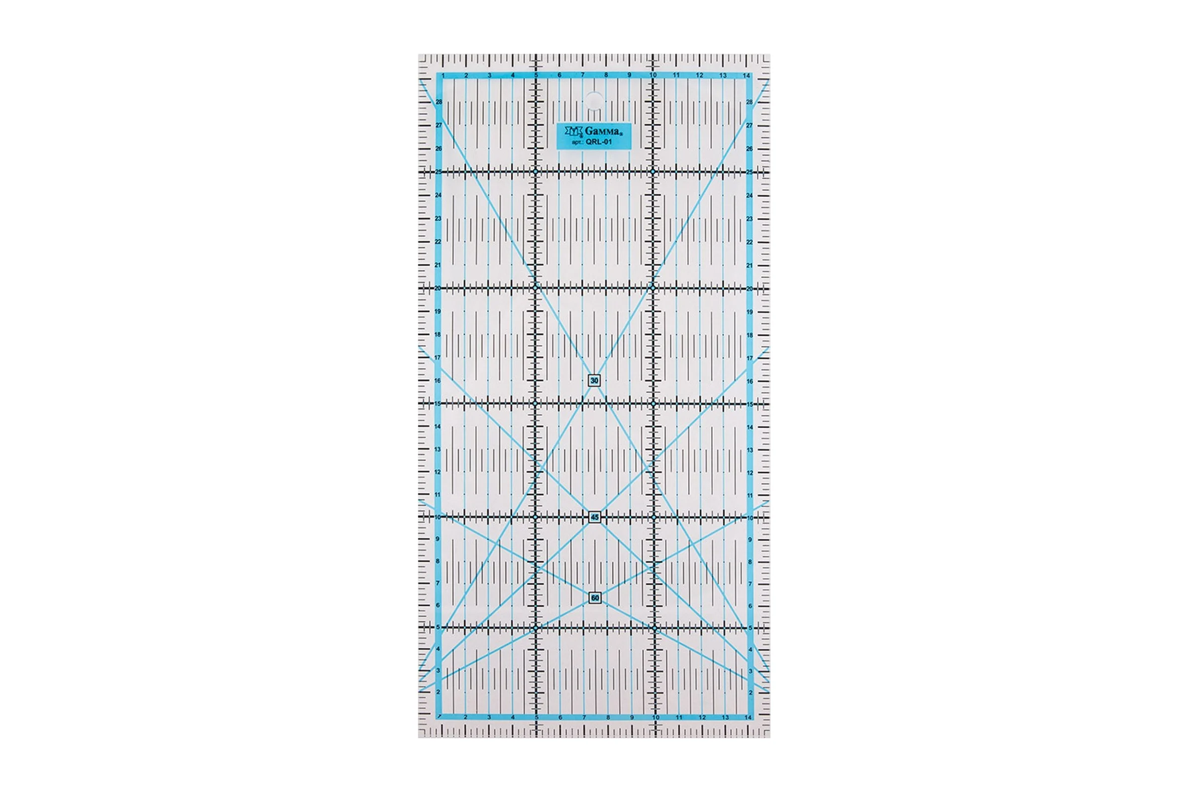 Линейка для пэчворка Gamma QRL-01 15х30 см, пластик 389496