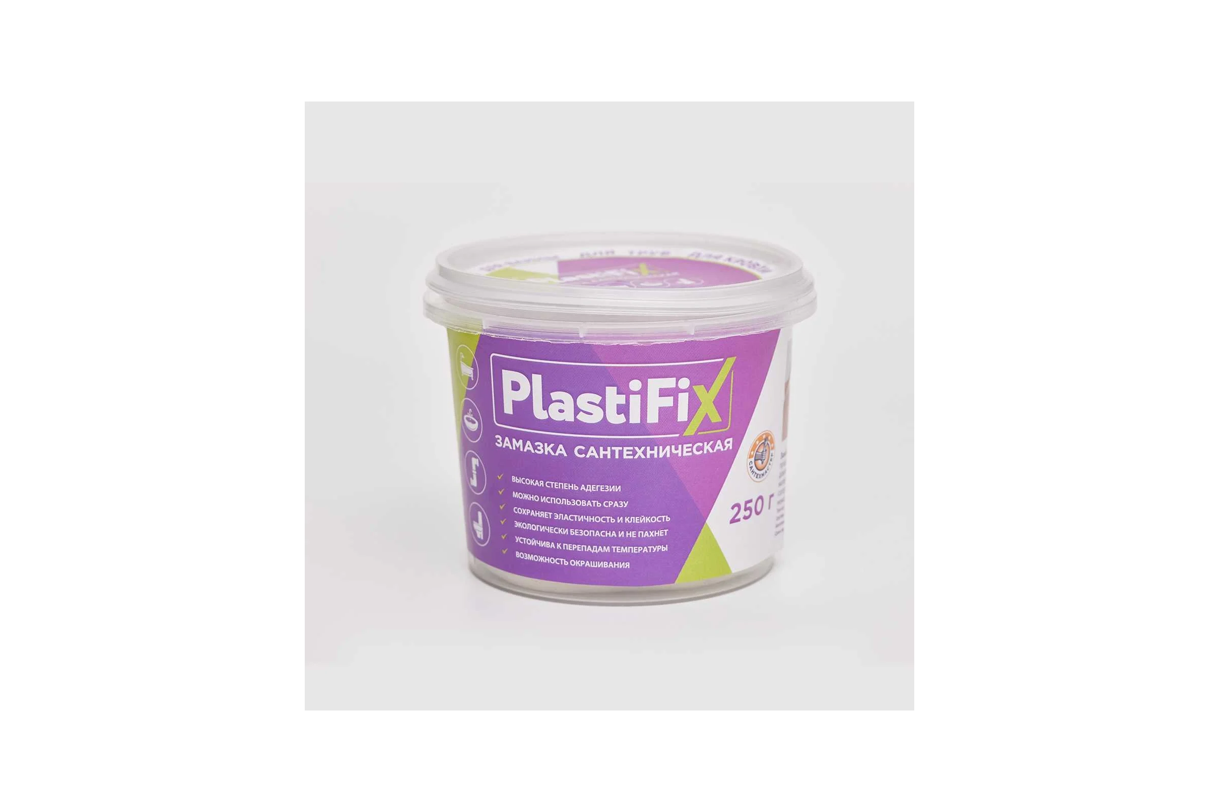 Сантехническая замазка СантехМастер PlastiFix банка 250 гр 04153 4630033041532