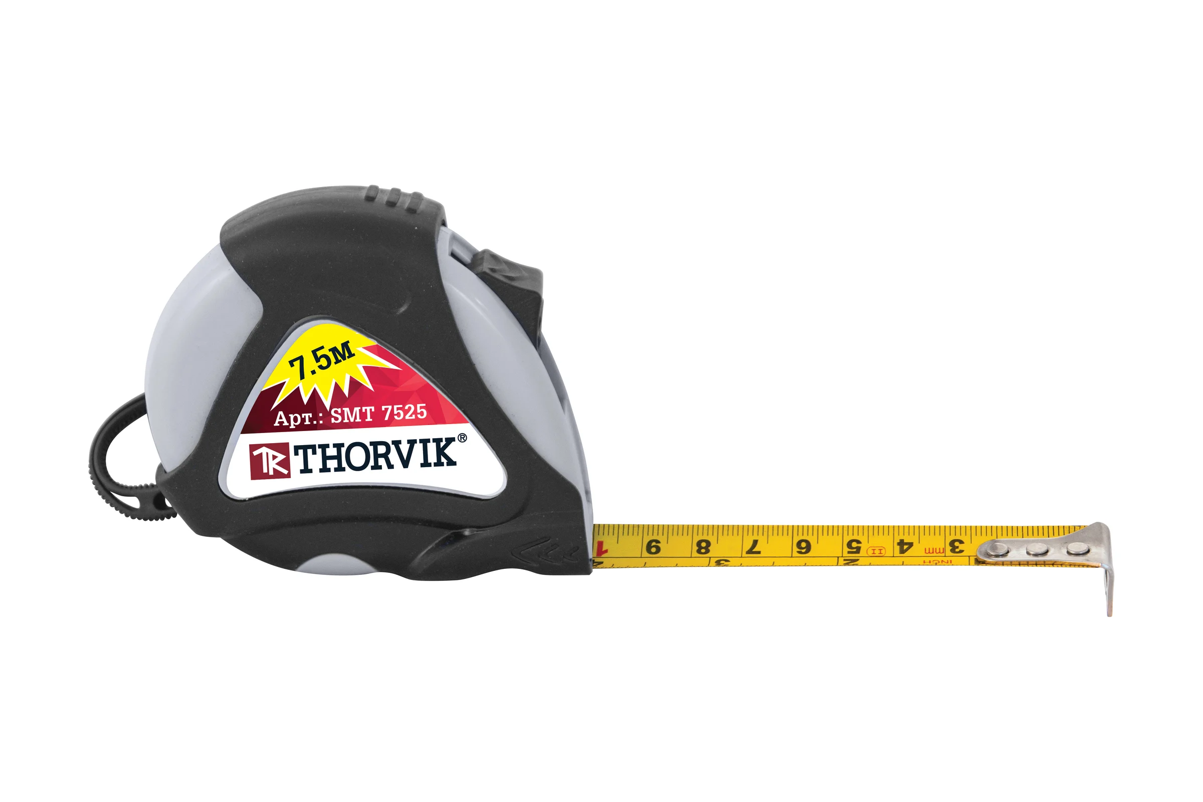 Рулетка Thorvik SMT7525 в обрезиненном корпусе 7.5 м 52894