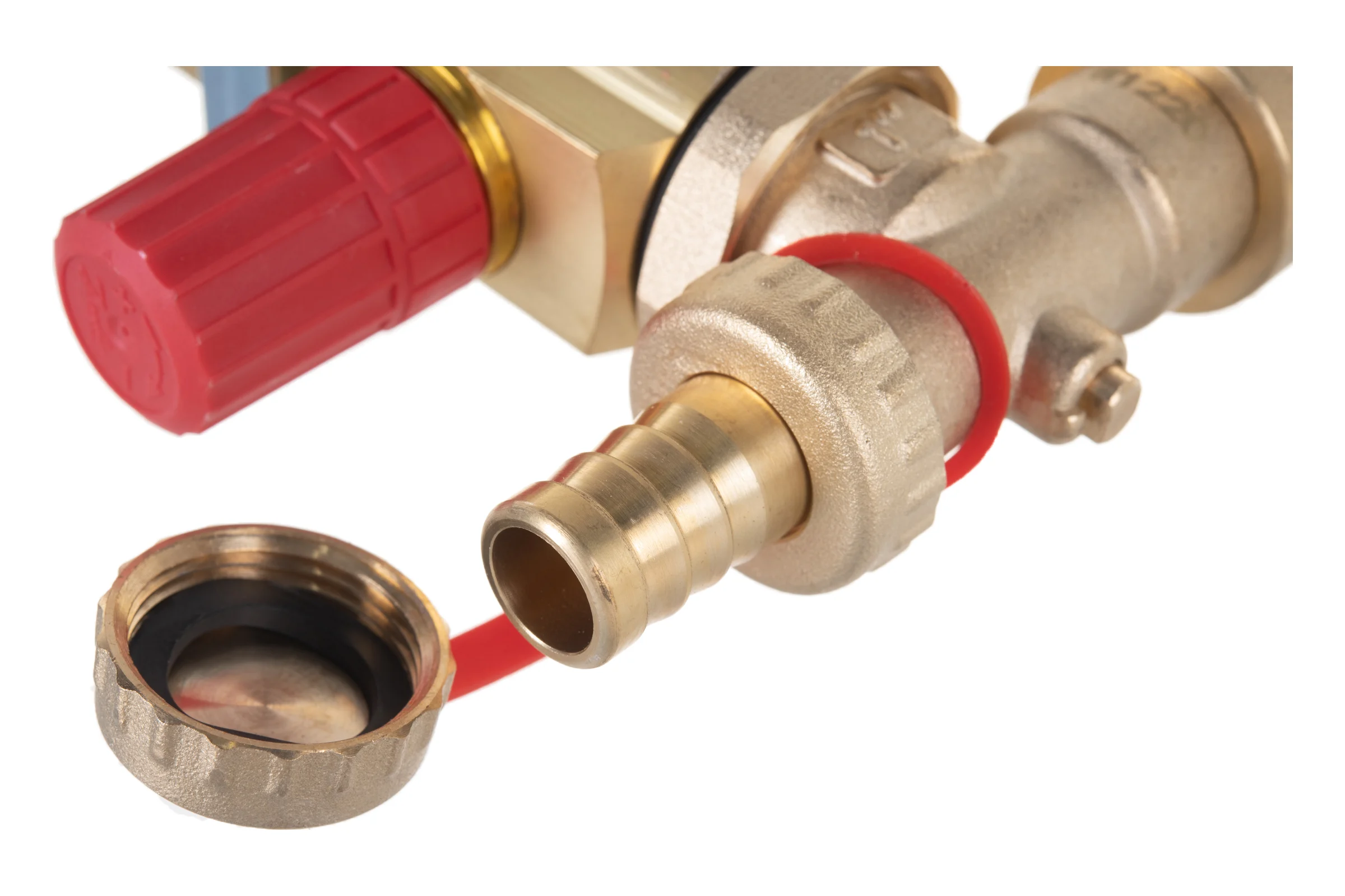 Комплект коллекторов Danfoss FHF-8 set с кронштейнами и воздухоотводчиками 8 контуров 088U0708
