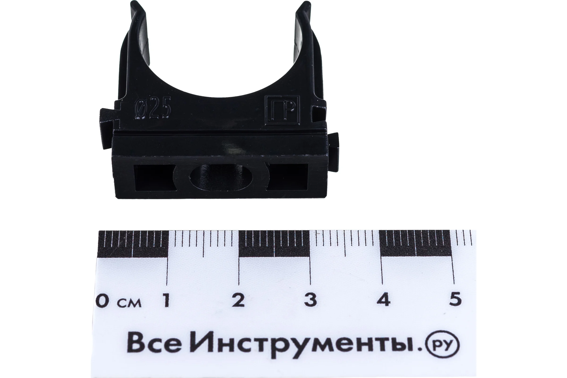Крепеж-клипса для труб Промрукав полистирол черная д25 PR.02725ч