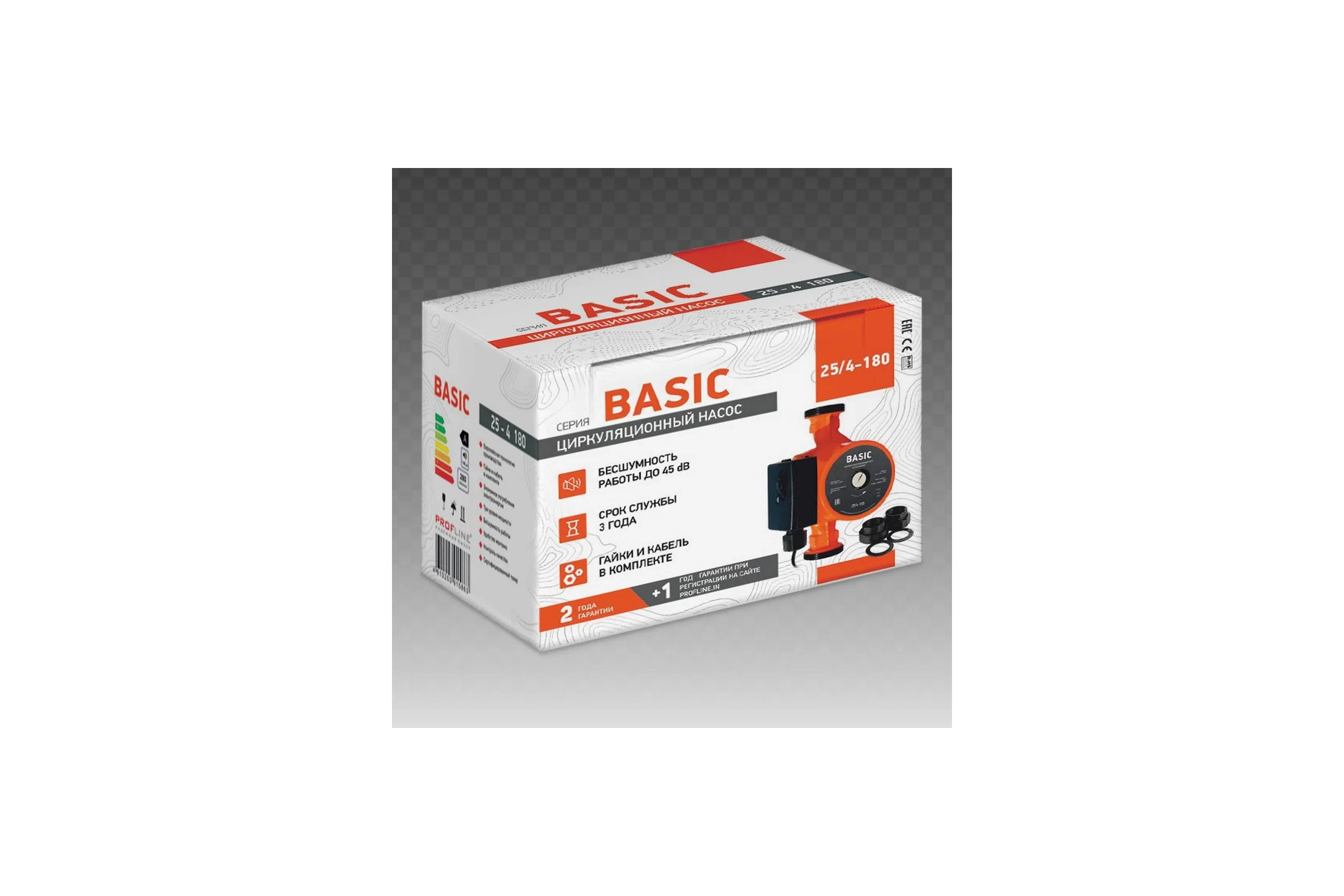 Циркуляционный насос PROFLINE basic 25/4-180 (гайки, кабель) УТ-00047612