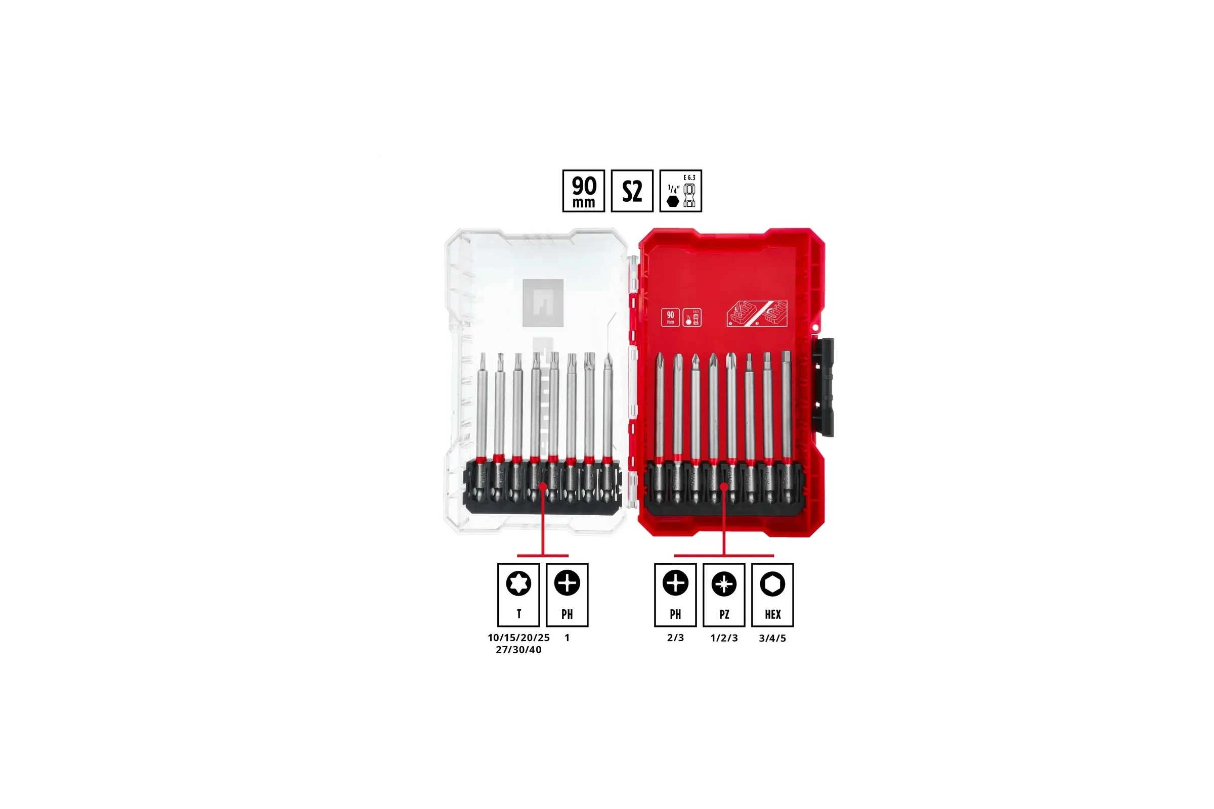 Набор бит 16 предметов, 90 мм, m-case Einhell 118973