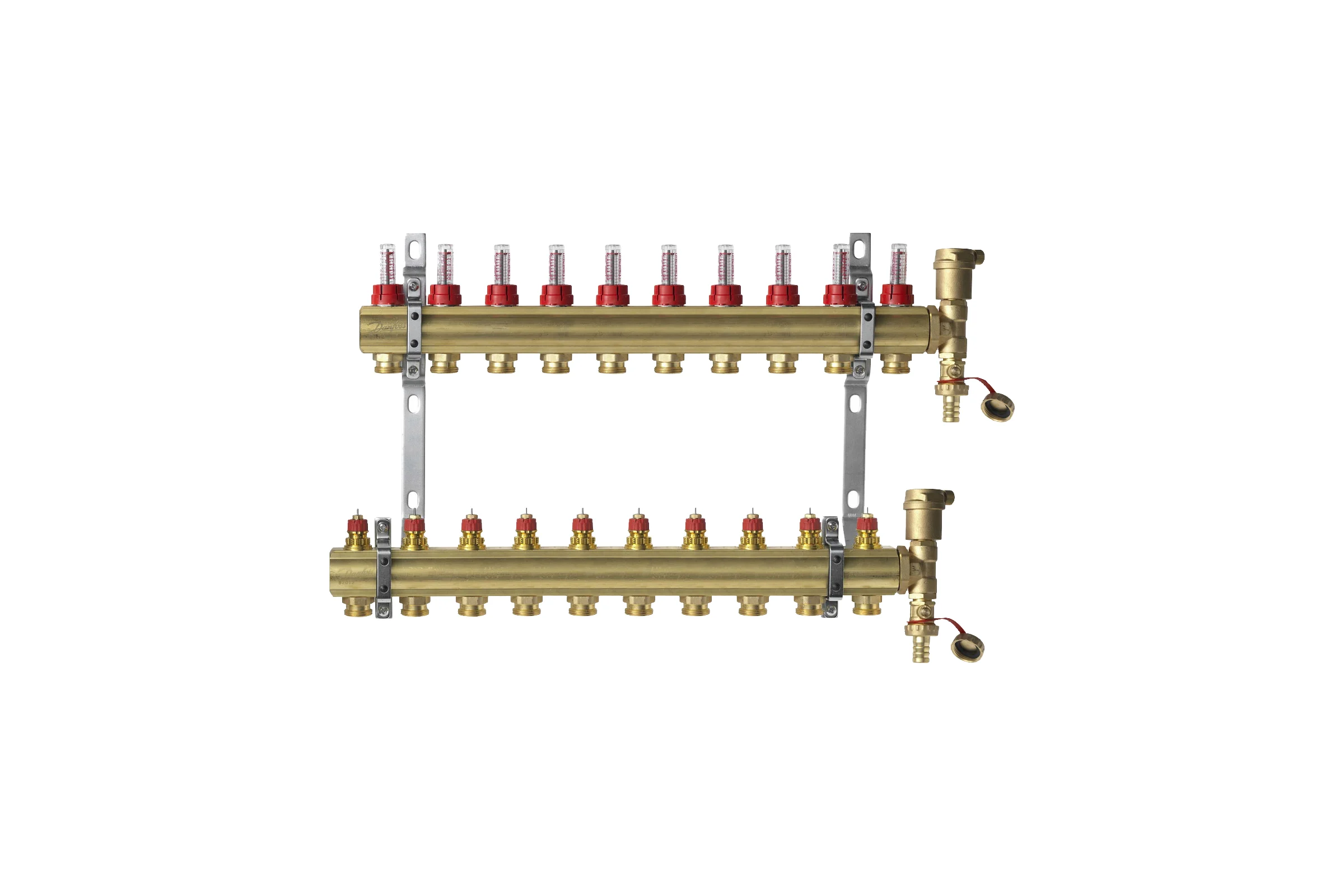 Комплект коллекторов Danfoss FHF-10F set 10 контуров 088U0730
