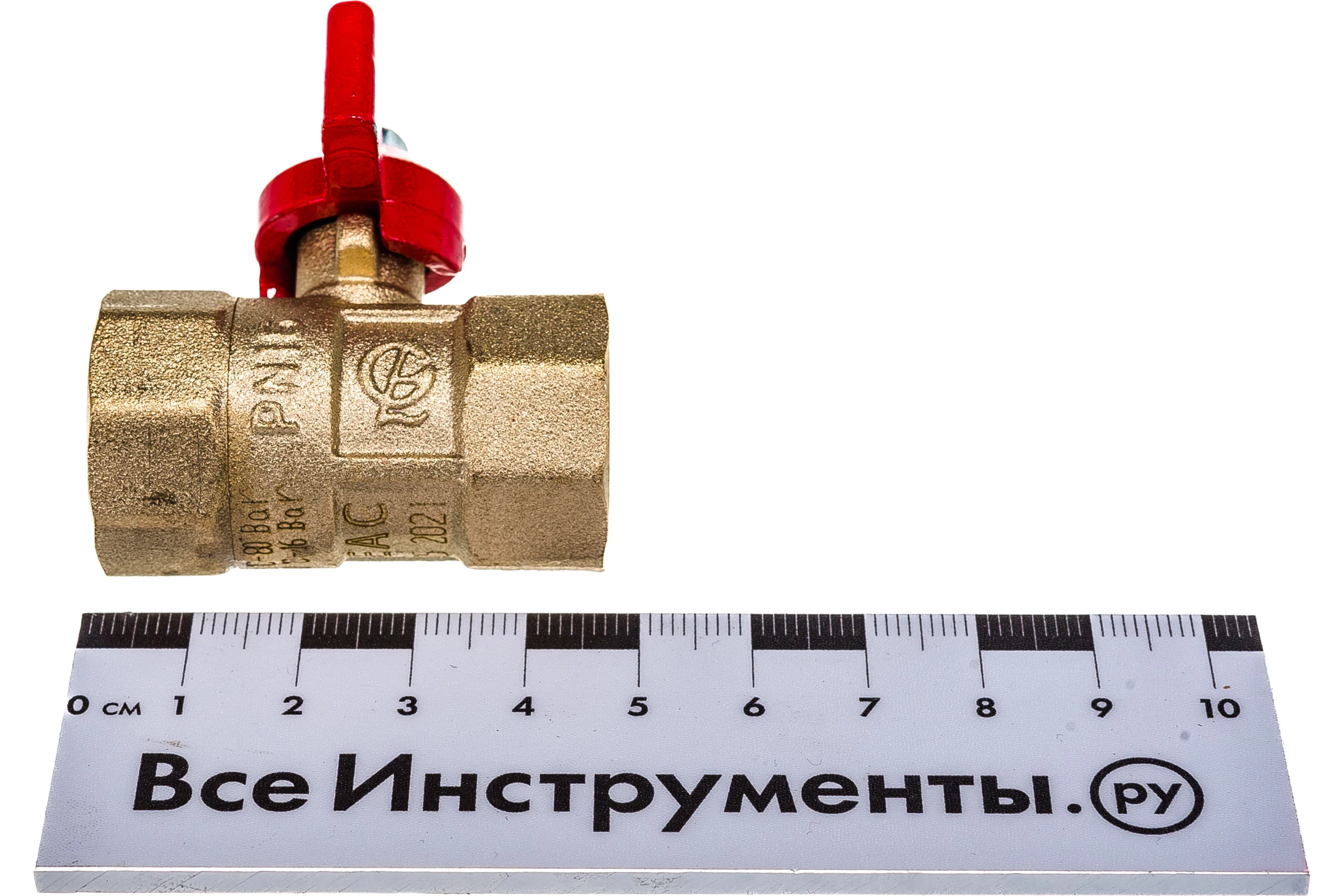 Кран шаровой ГАЛЛОП ПРАКТИК 130 15 Ру16 м/м бабочка, латунь 103252 107-4990