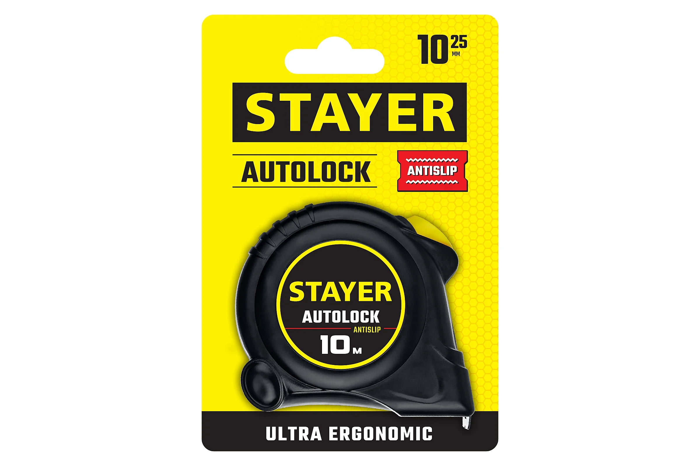 Рулетка с автостопом Stayer AutoLock 10м / 25мм 2-34126-10-25