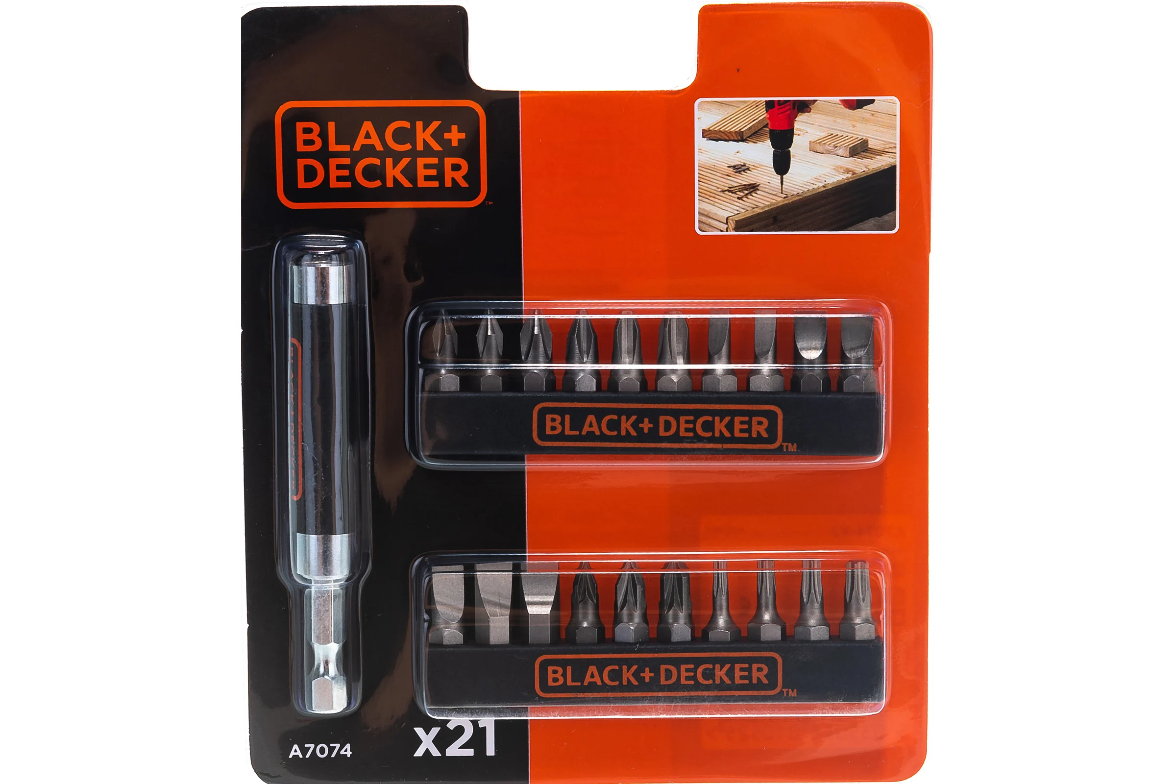 Набор бит с держателем Black&Decker A7074