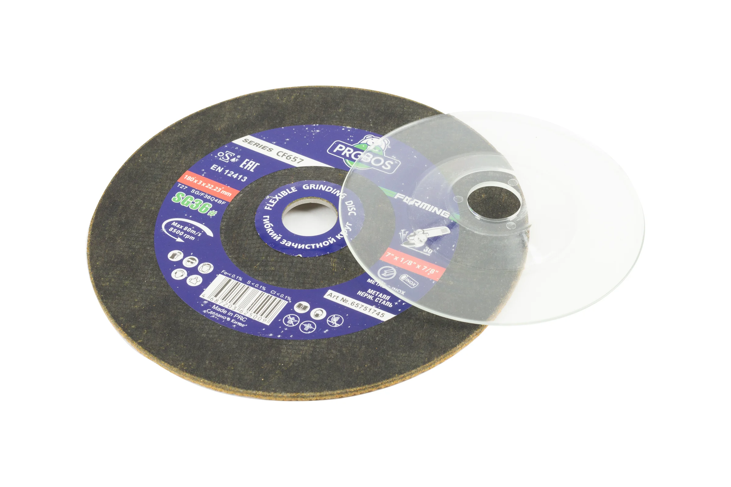 Круг гибкий зачистной Forming СF657 CERAMIC T27, 180x3x23 мм, P36, 25 шт PROBOS 65751745-25