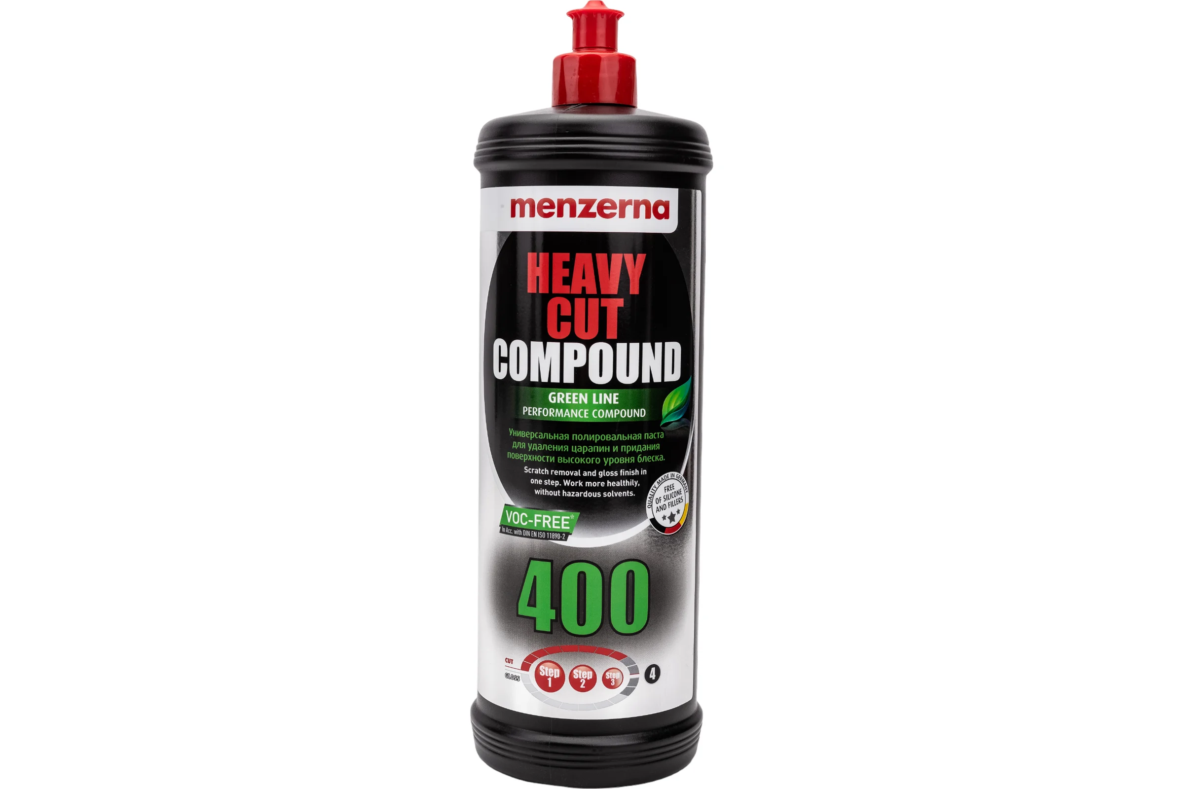 Универсальная высокоабразивная полировальная паста GREEN LINE Heavy Cut Compound 400 1 кг Menzerna 22200.261.870