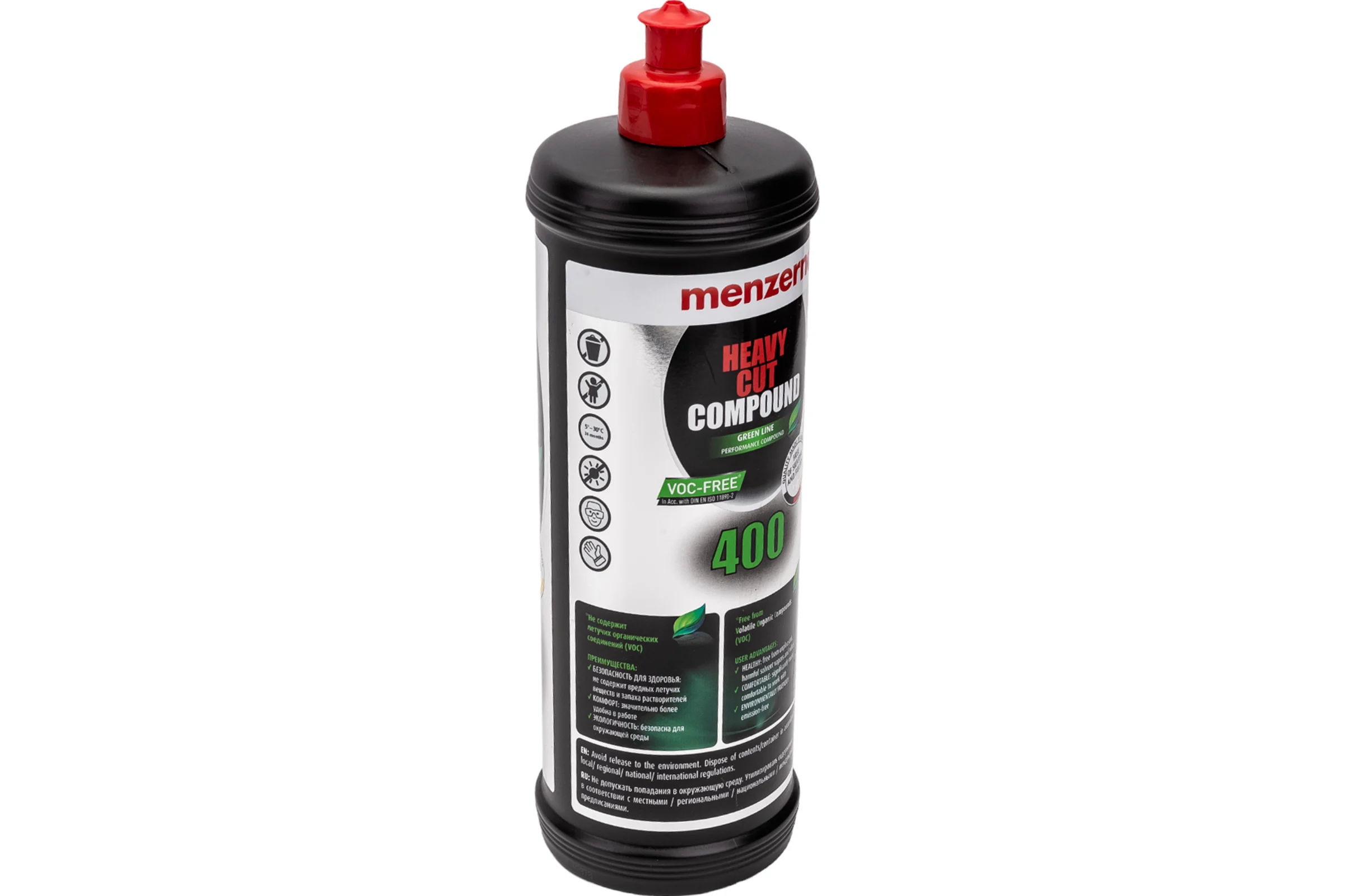 Универсальная высокоабразивная полировальная паста GREEN LINE Heavy Cut Compound 400 1 кг Menzerna 22200.261.870