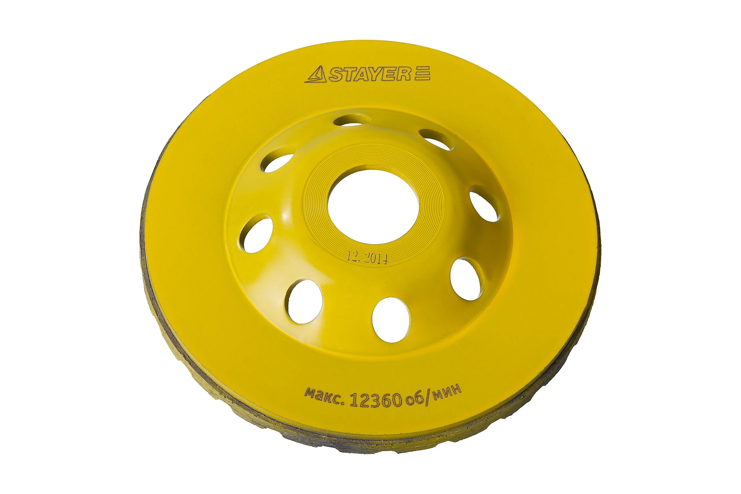 Алмазная сегментированная чашка, STAYER Turbo-Plus 115мм 33380-115