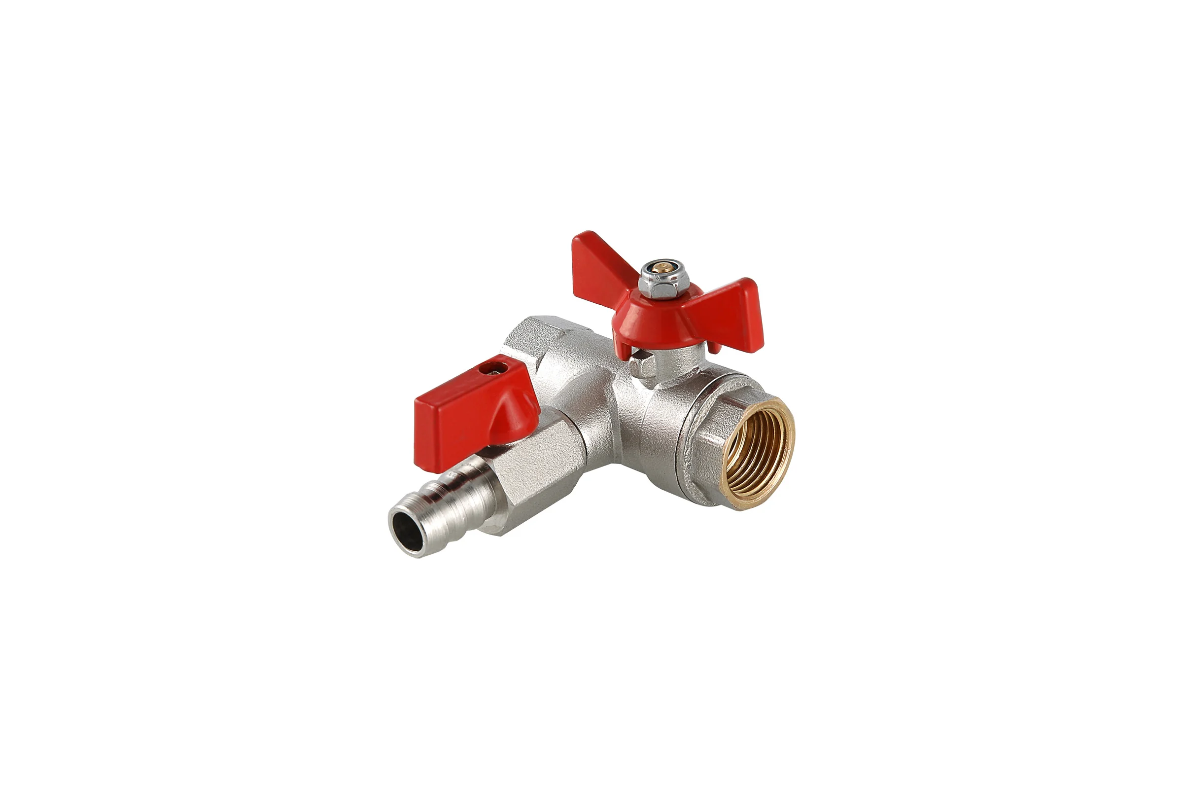 Шаровой кран Valtec с обратным клапаном и дренажом 1/2" внутренняя-внутренняя VT.248.N.04