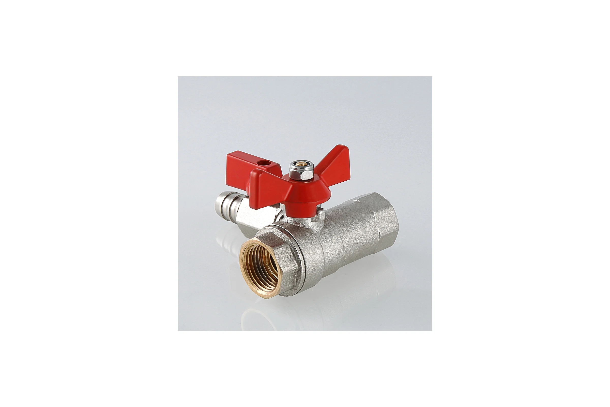 Шаровой кран Valtec с обратным клапаном и дренажом 1/2" внутренняя-внутренняя VT.248.N.04