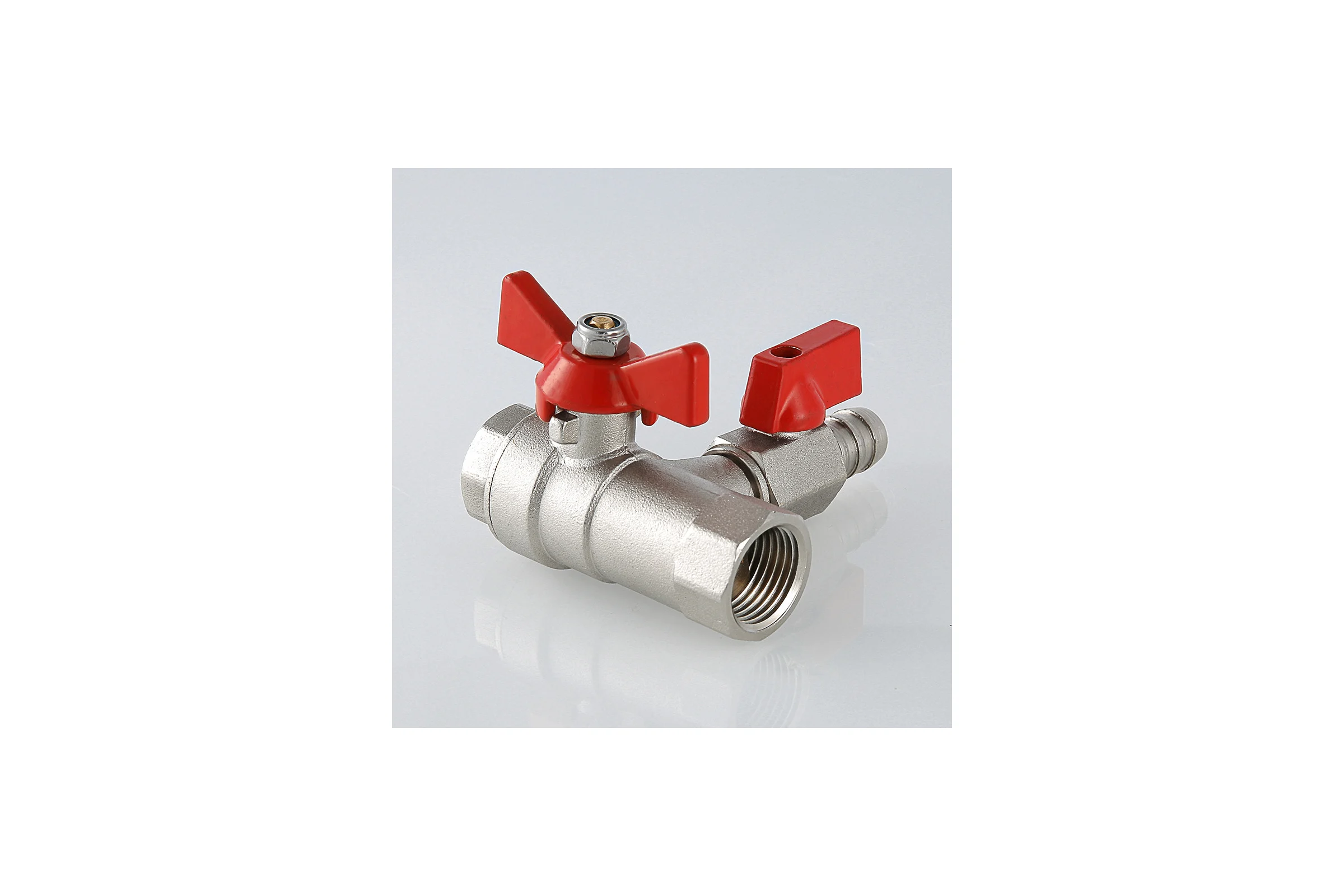 Шаровой кран Valtec с обратным клапаном и дренажом 1/2" внутренняя-внутренняя VT.248.N.04