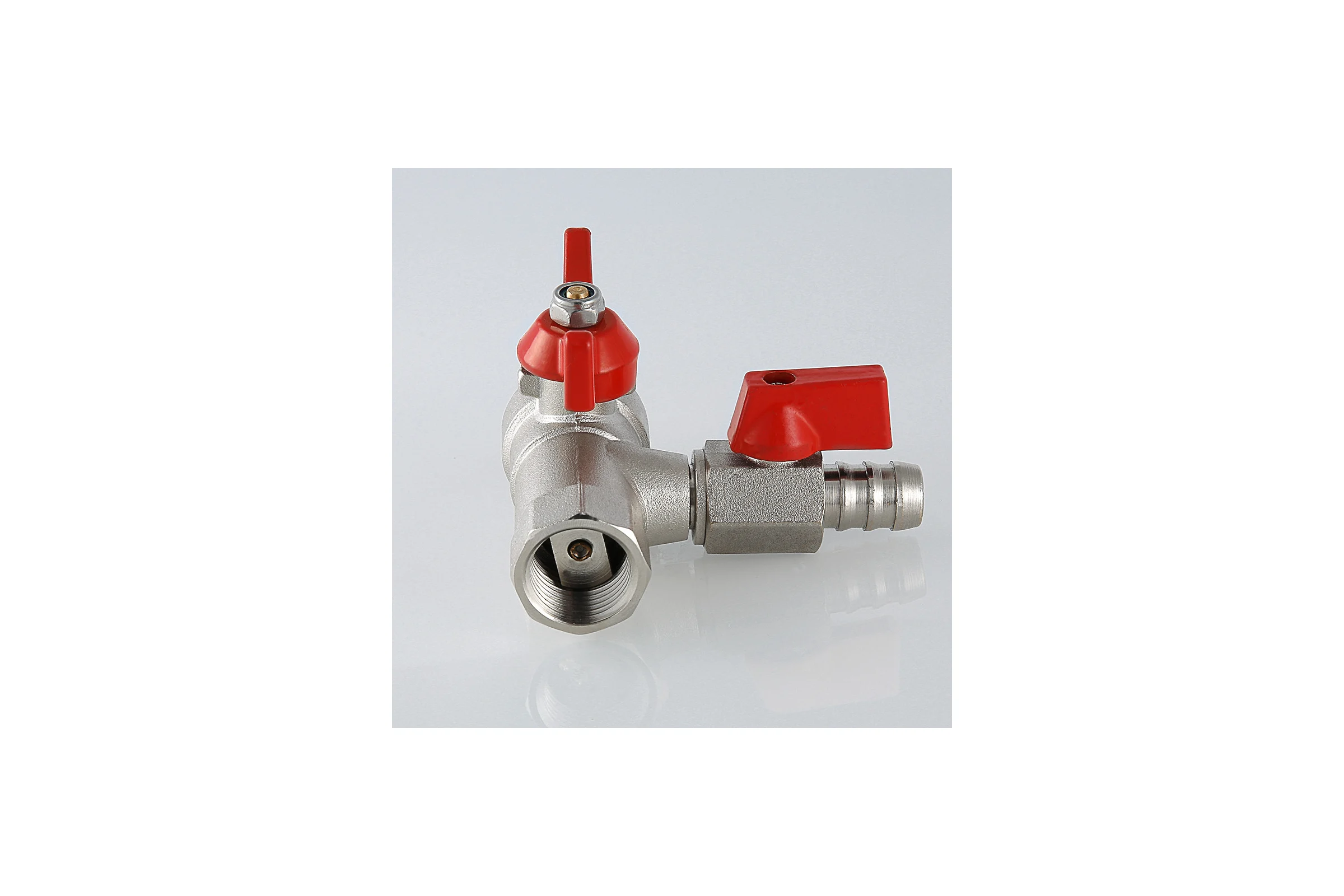 Шаровой кран Valtec с обратным клапаном и дренажом 1/2" внутренняя-внутренняя VT.248.N.04