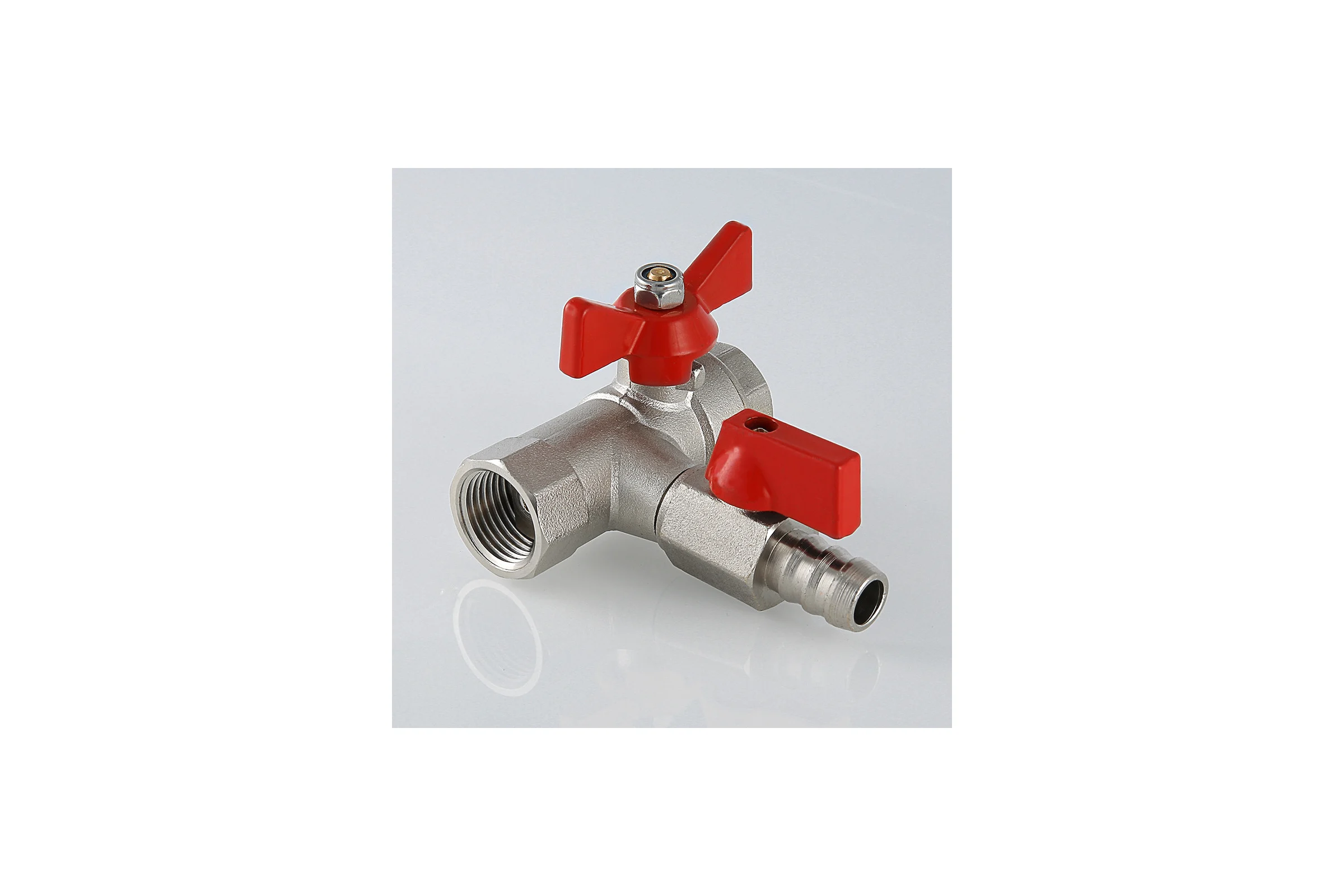 Шаровой кран Valtec с обратным клапаном и дренажом 1/2" внутренняя-внутренняя VT.248.N.04
