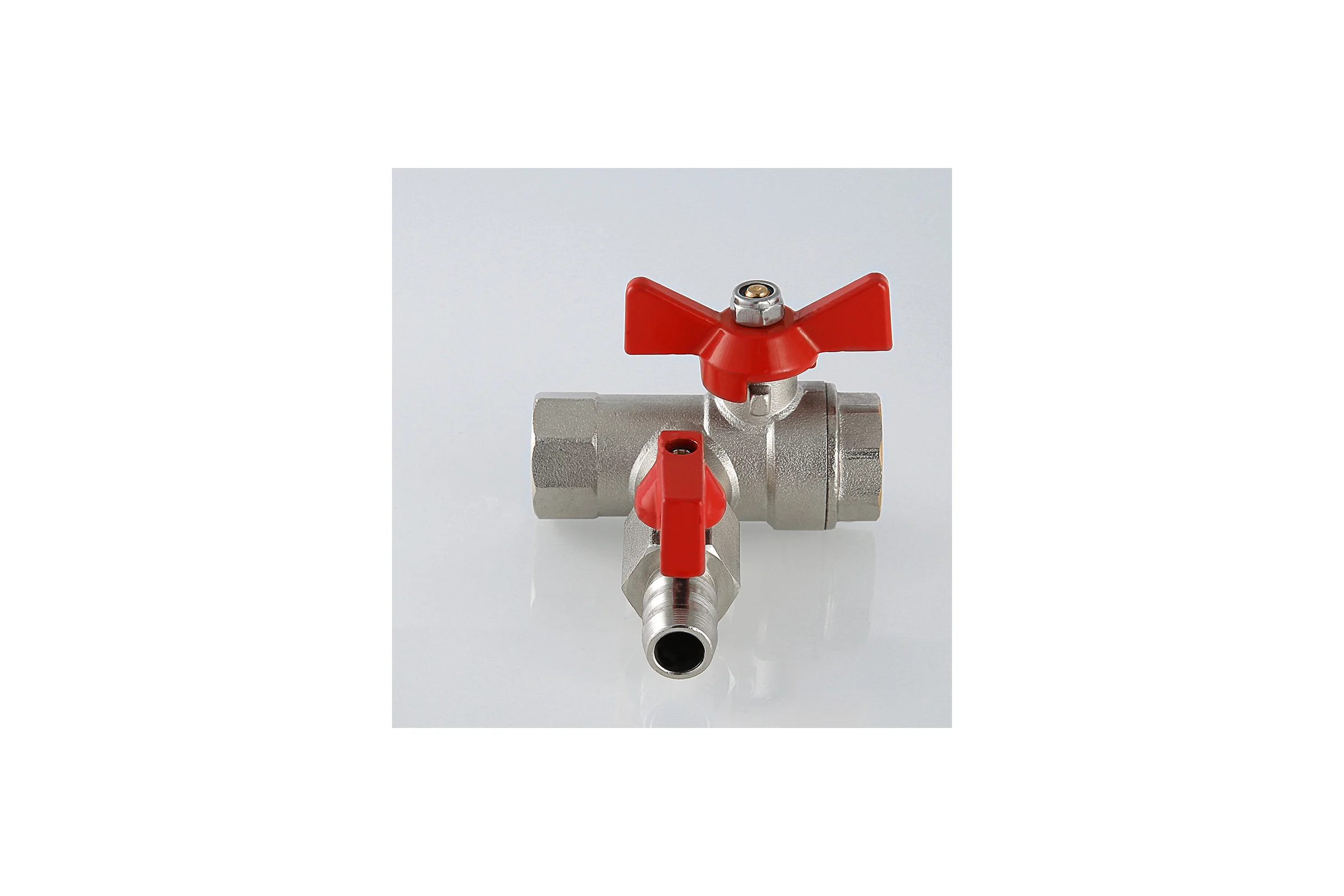 Шаровой кран Valtec с обратным клапаном и дренажом 1/2" внутренняя-внутренняя VT.248.N.04