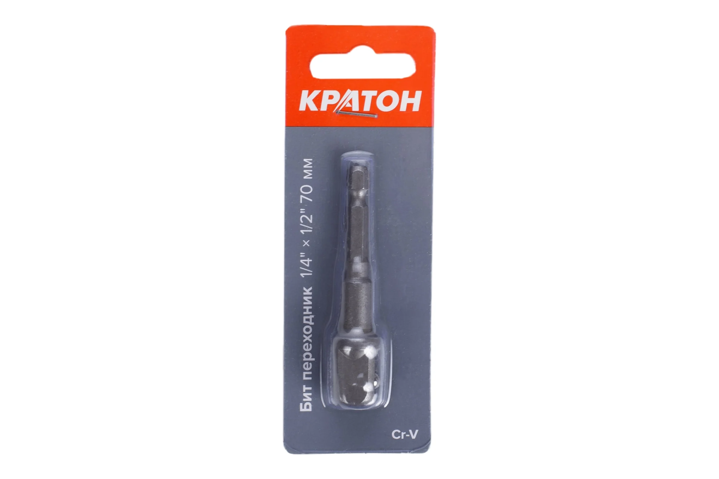 Бит переходник Кратон 1/4x1/2 70 мм 1 12 04 003