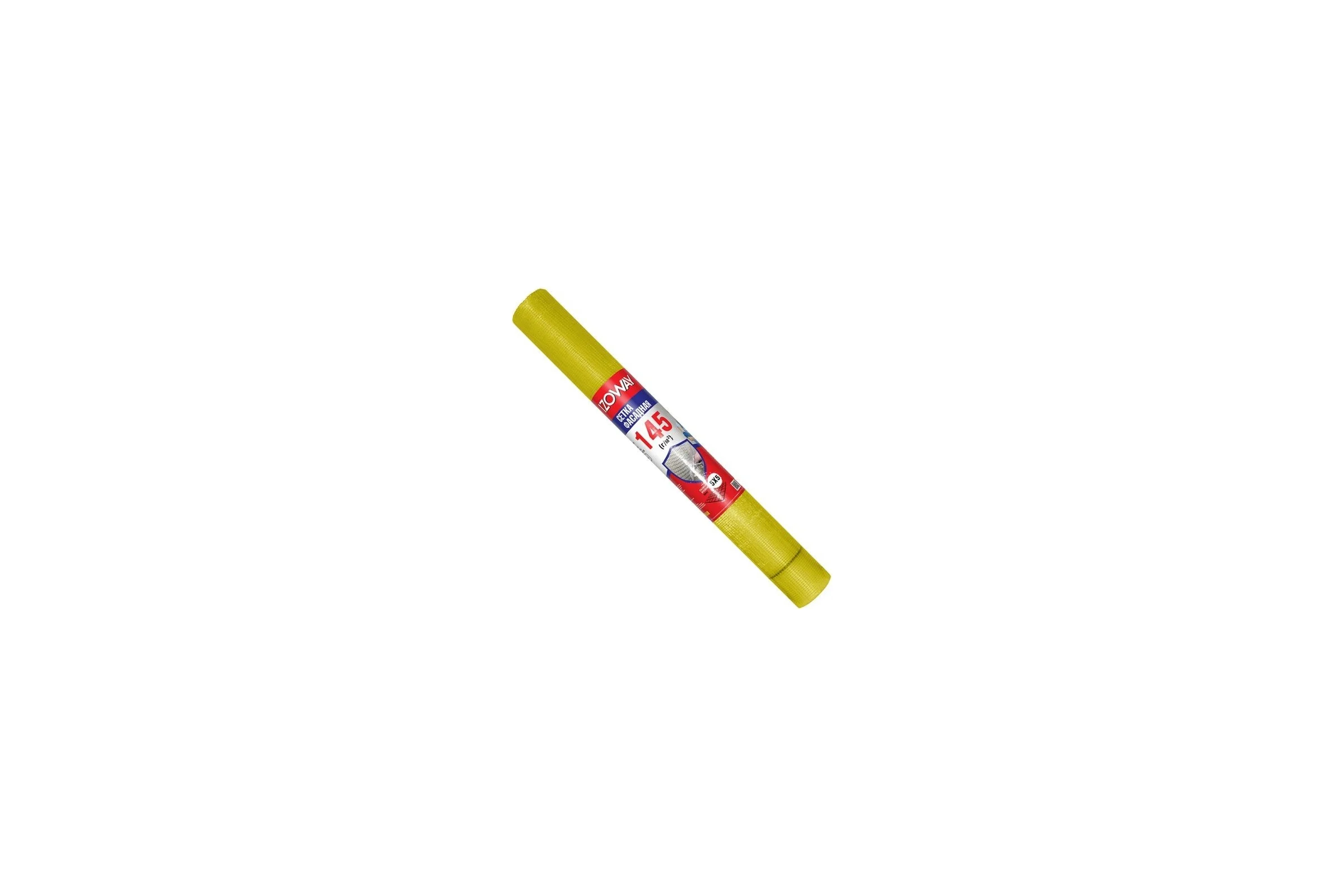 Сетка фасадная Izoway желтая, 5х5 мм, 20 м 23056