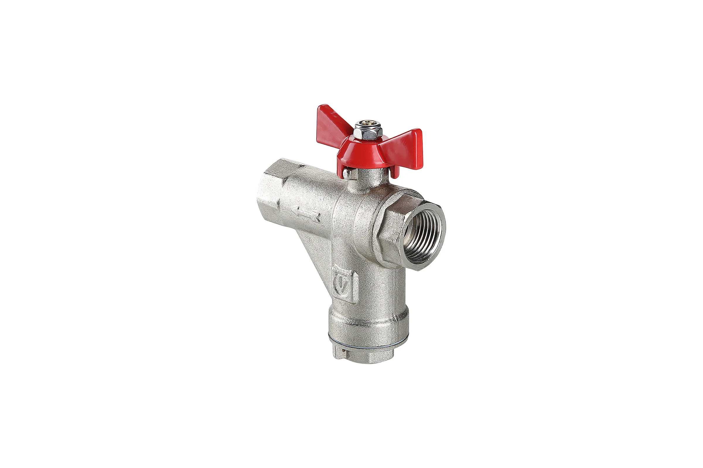 Кран шар. со встроенным прямым фильтром, рукоятка бабочка 1/2 вн.-вн. VALTEC VT.294.N.04