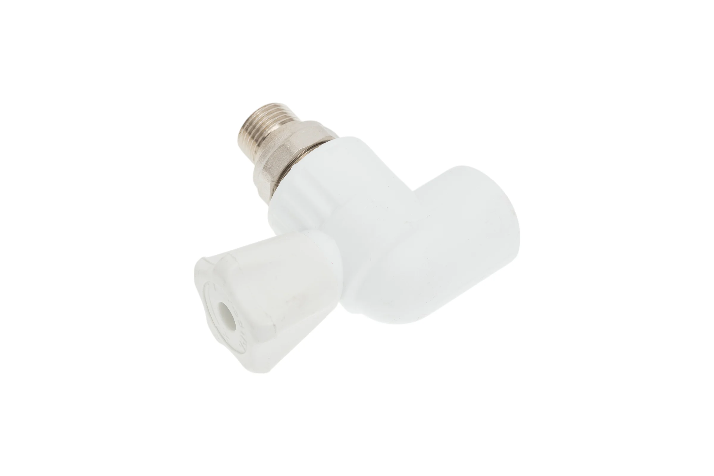 Угловой шаровой кран для радиатора Valfex 25x1/2" (40/10) белый 10148125