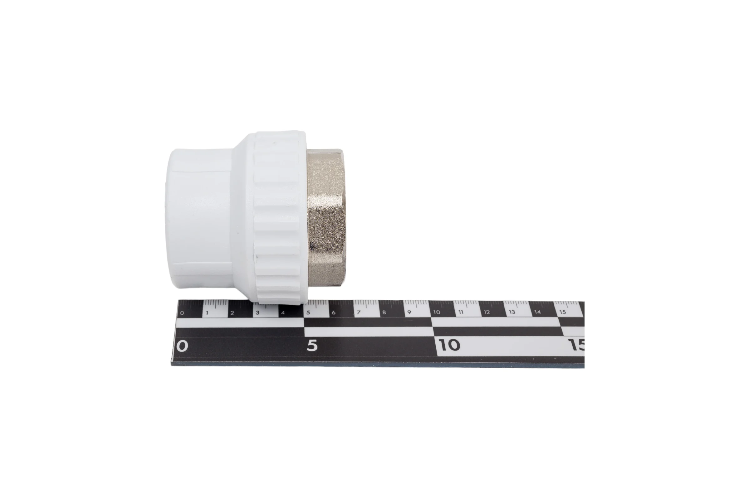 Переходная муфта Valfex с внутренней резьбой 40x1 1/2" под ключ (24/6) белая 10134240
