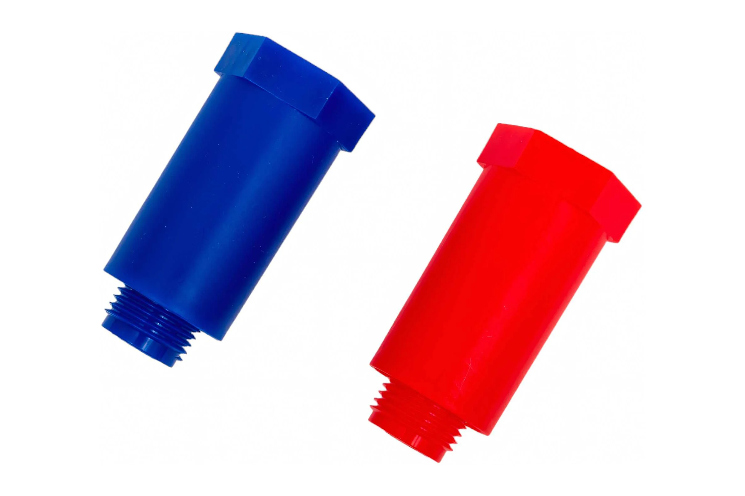 Набор цветных удлиненных заглушек Valfex 1/2'' (комплект 2 шт.) (100/1) (синий/красный) 10192020