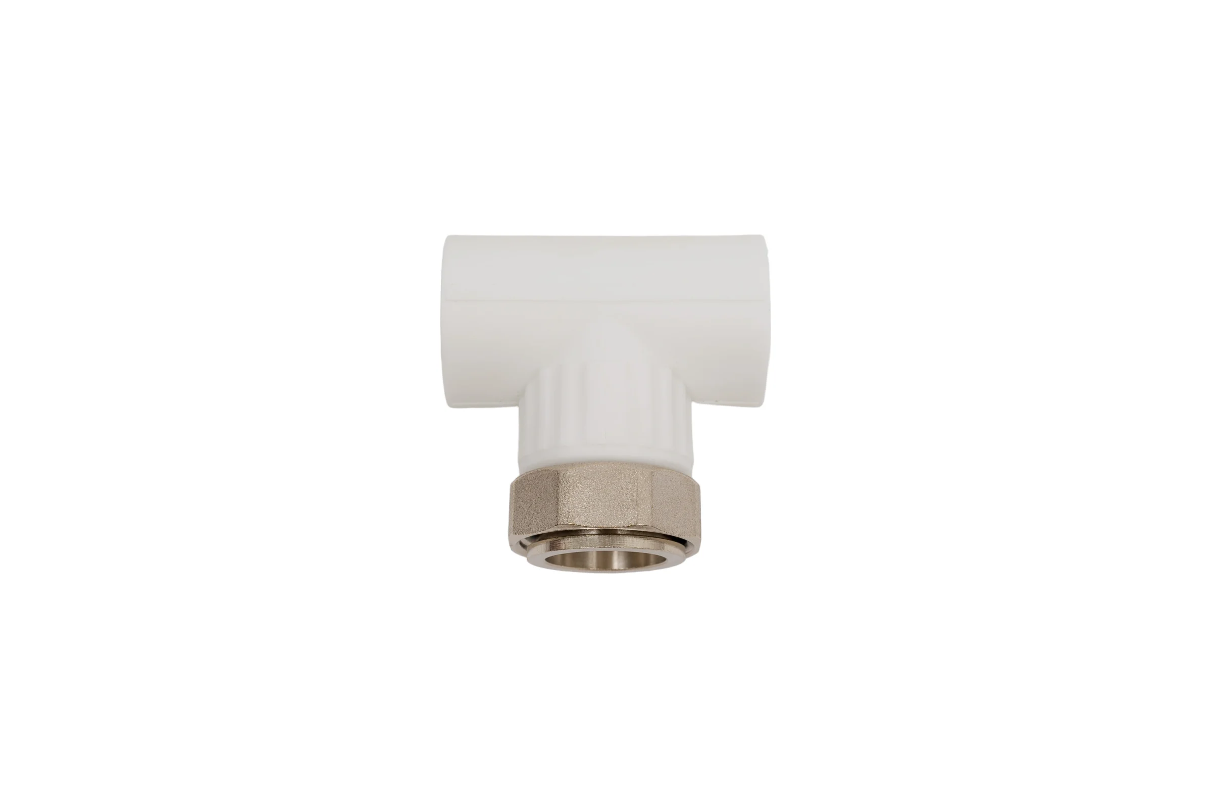 Тройник комбинированный с накидной гайкой Valfex 25x1"х25 (60/15) белый 10140125