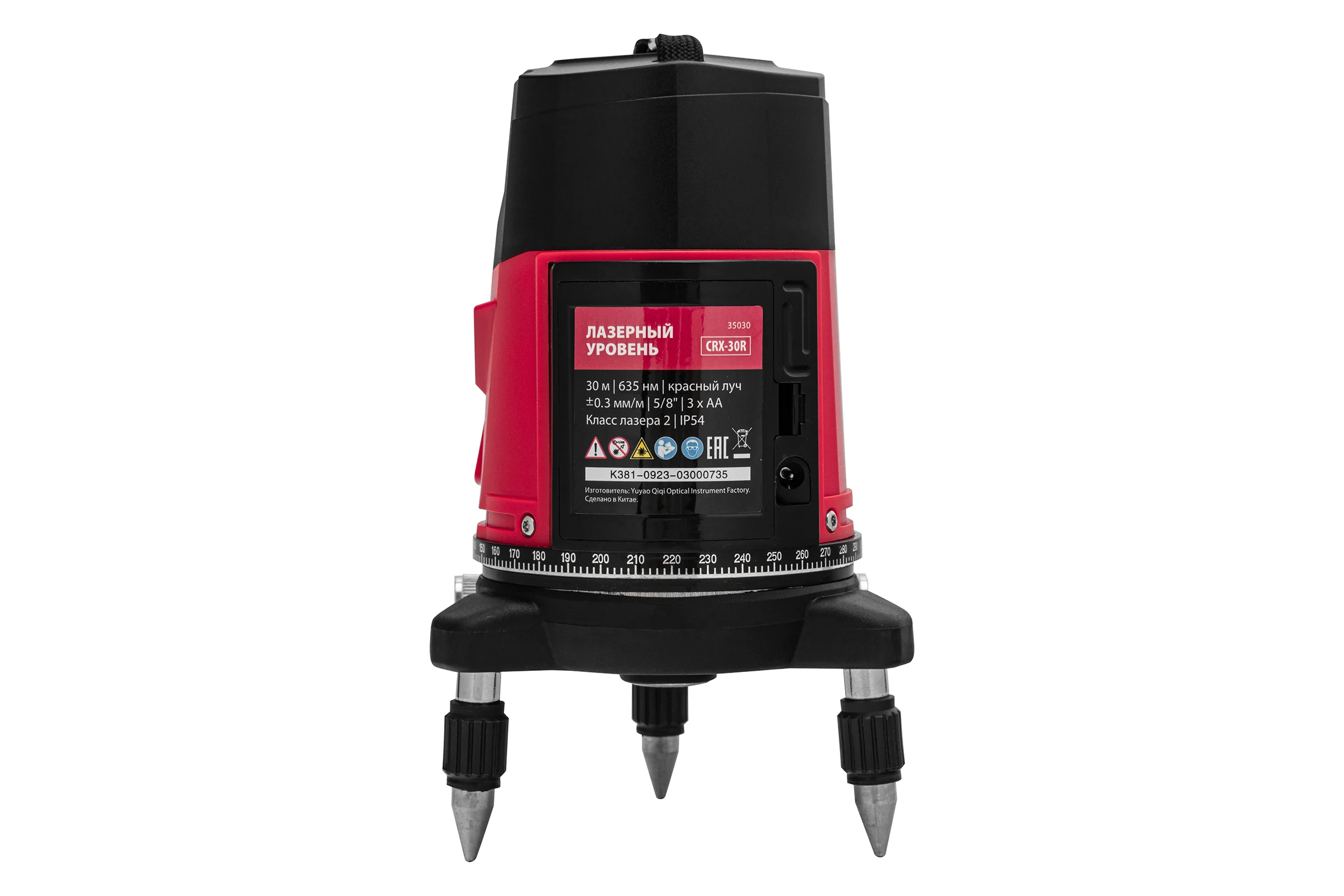 Лазерный уровень MTX crx-30r, 30 м, красный луч, батарейки, резьба 5/8" 35030