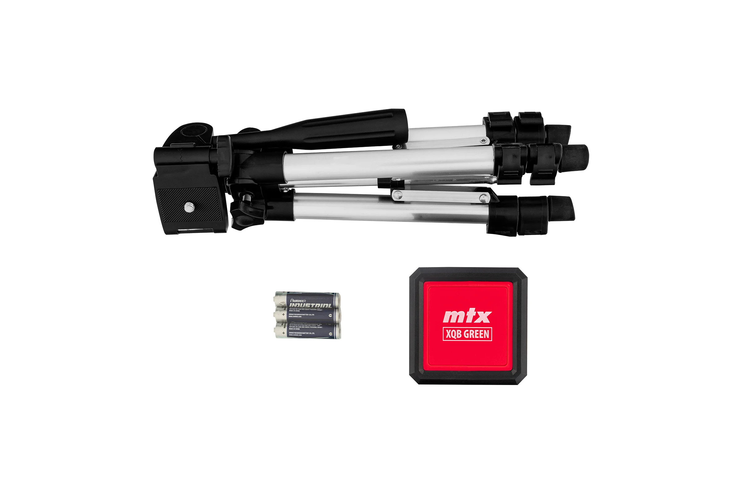 Лазерный уровень MTX xqb green pro set, 20 м, зеленый луч, батарейки, штатив 350195