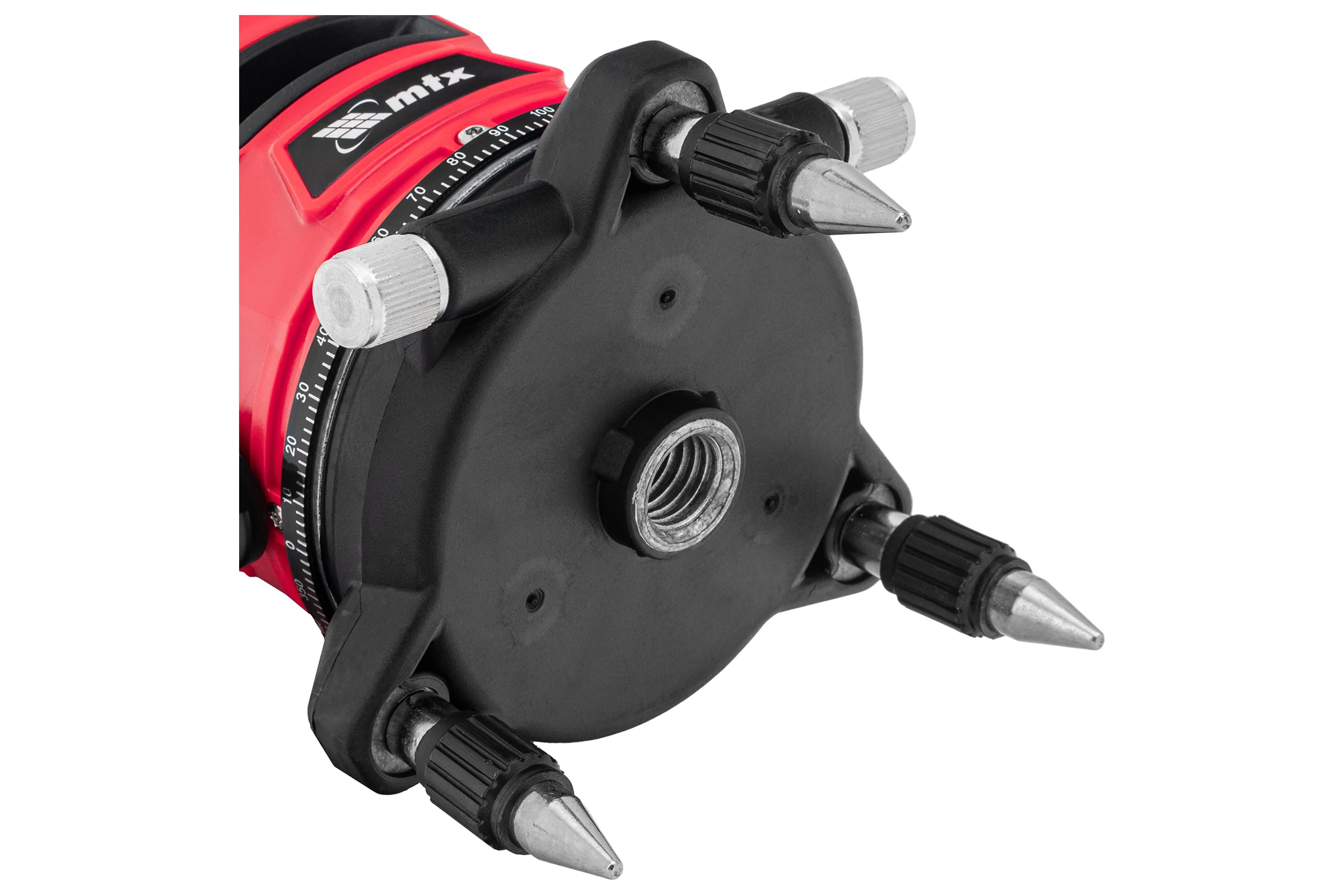 Лазерный уровень MTX crx-30g, 30 м, зеленый луч, батарейки, резьба 5/8" 35032