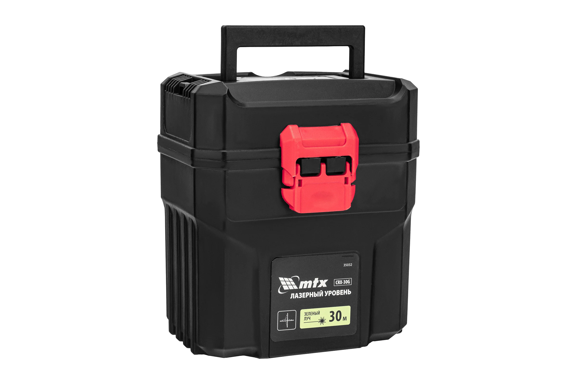 Лазерный уровень MTX crx-30g, 30 м, зеленый луч, батарейки, резьба 5/8" 35032
