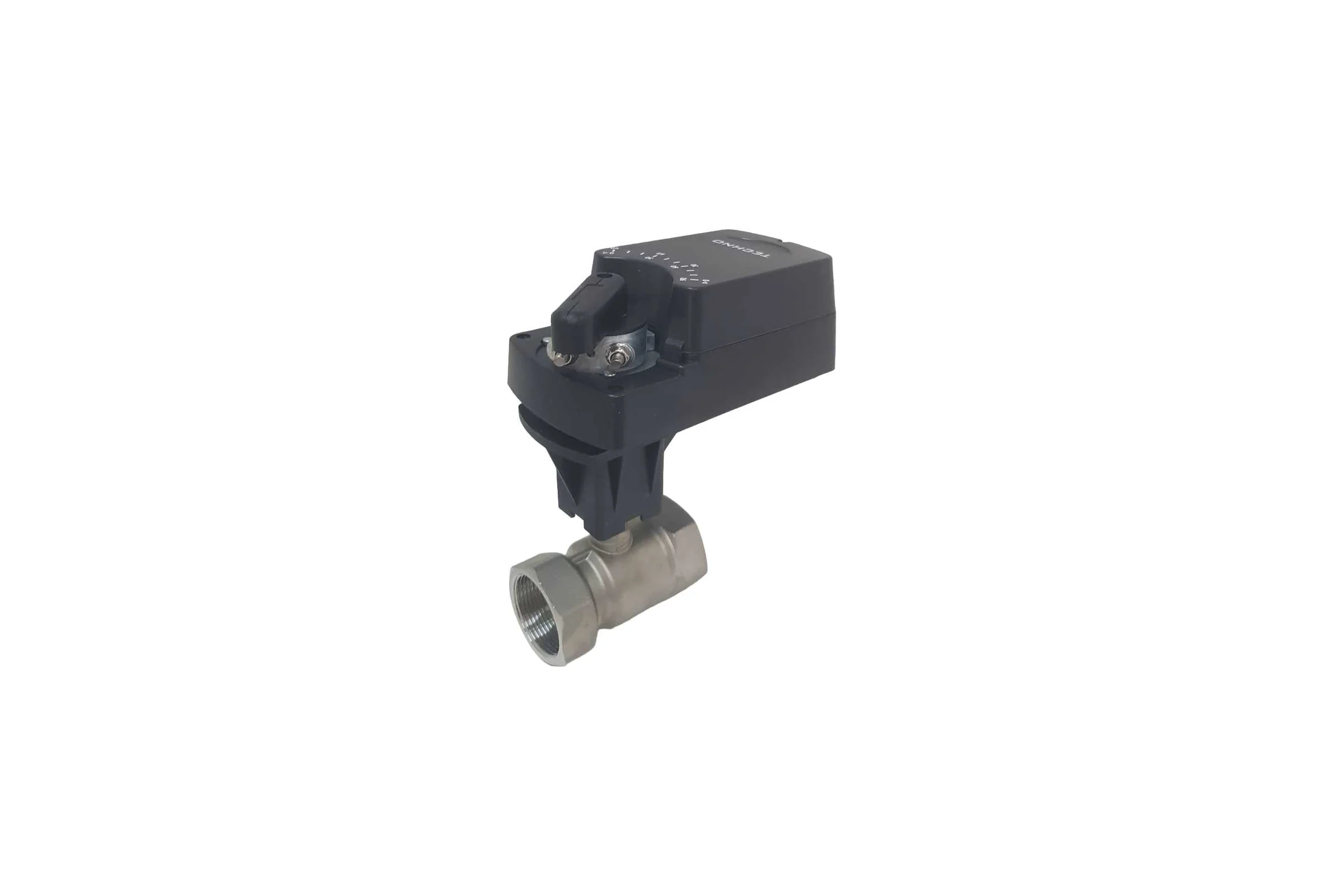 Двухходовой шаровый кран TECHNO HKS250-08DF/230V из нержавеющей стали 304, DN50, резьба G2, с электроприводом 8 Нм, 220 В, управление открыто/закрыто 660502