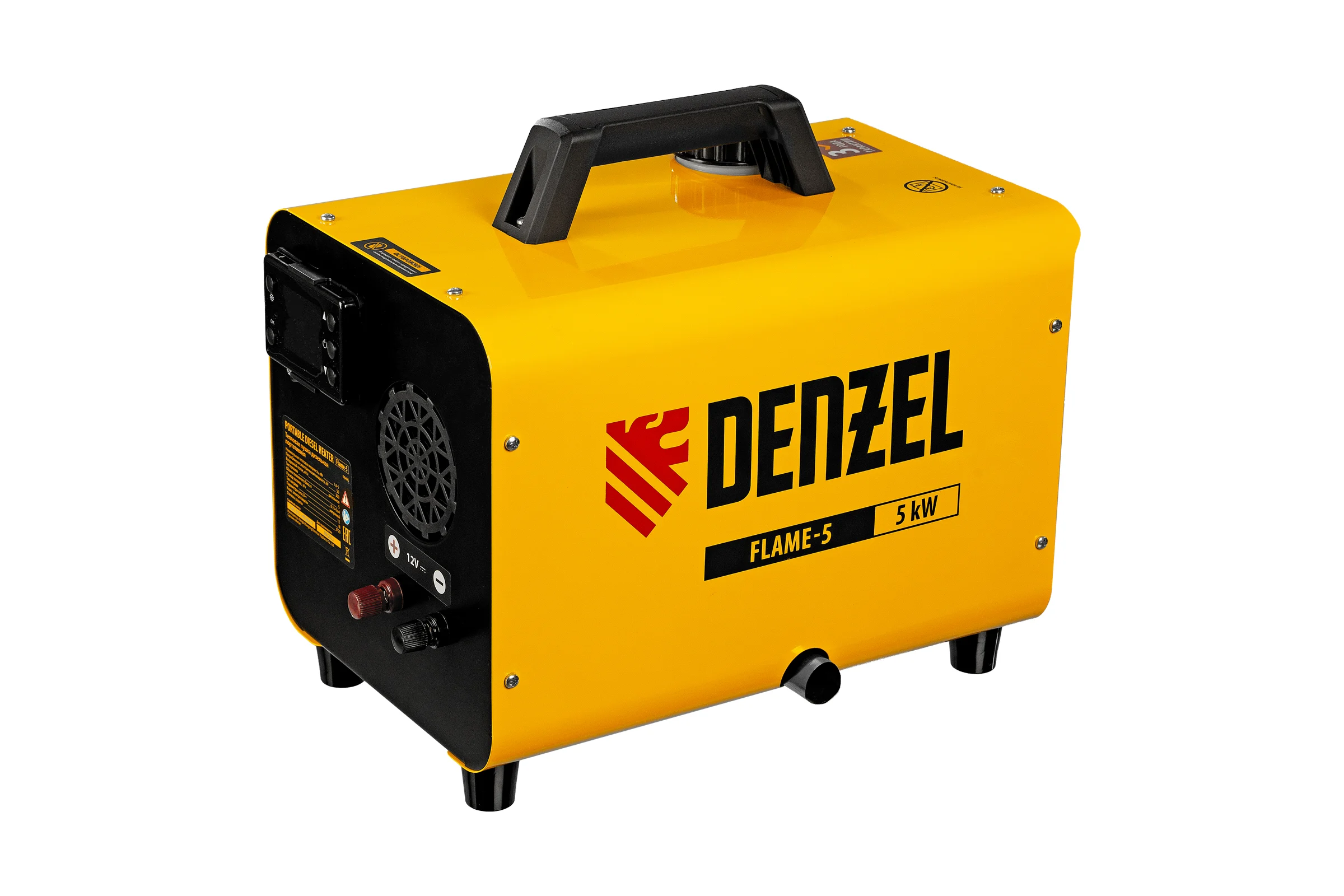 Дизельная тепловая портативная пушка Denzel flame-5, 5 кВт, 300 м3/ч, непрямой нагрев, цифровой термостат 96495