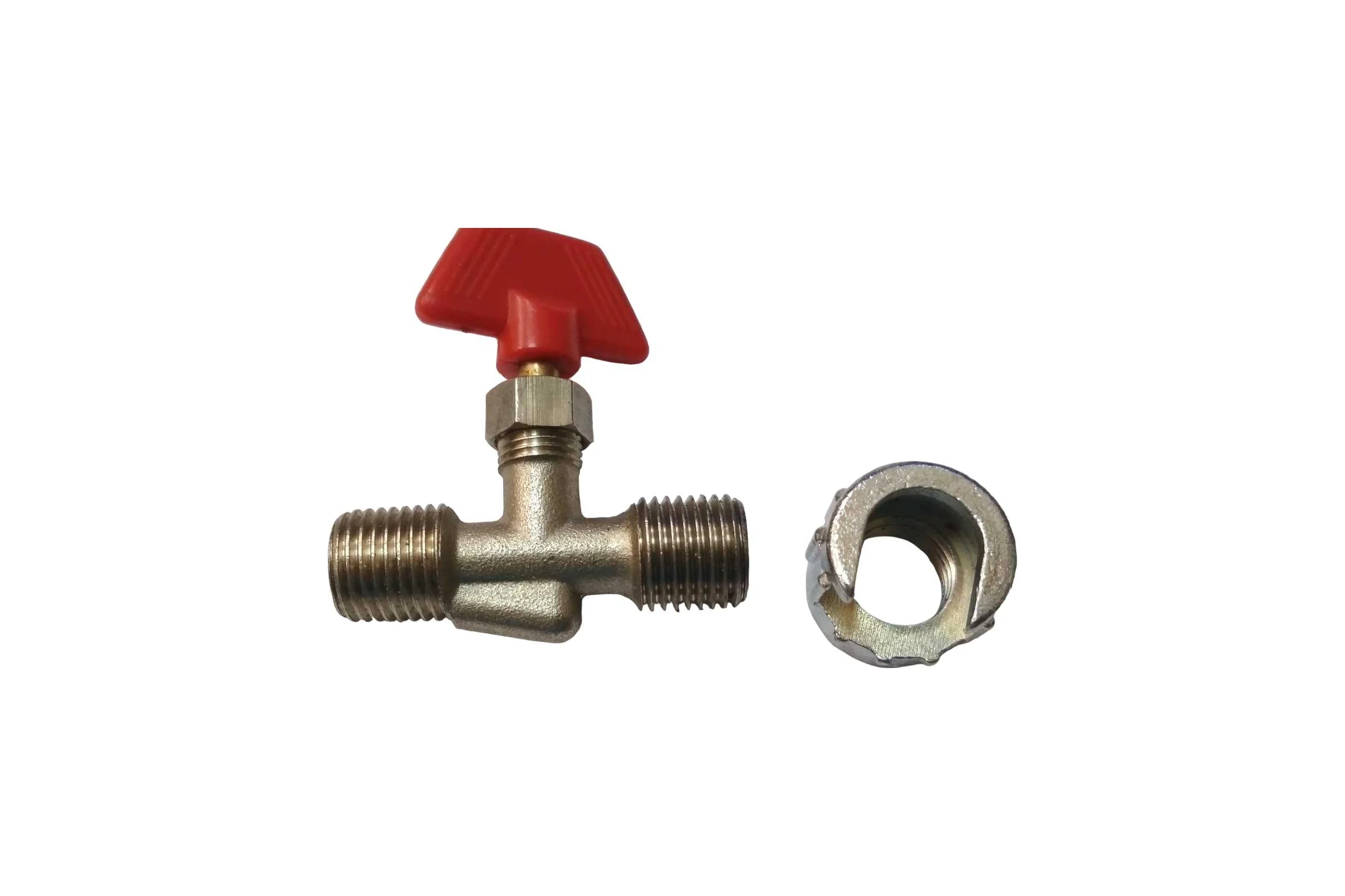 Краник Pegas SP022 резьба наружная с гайкой M1/4"xM1/4" Pegas pneumatic 4401