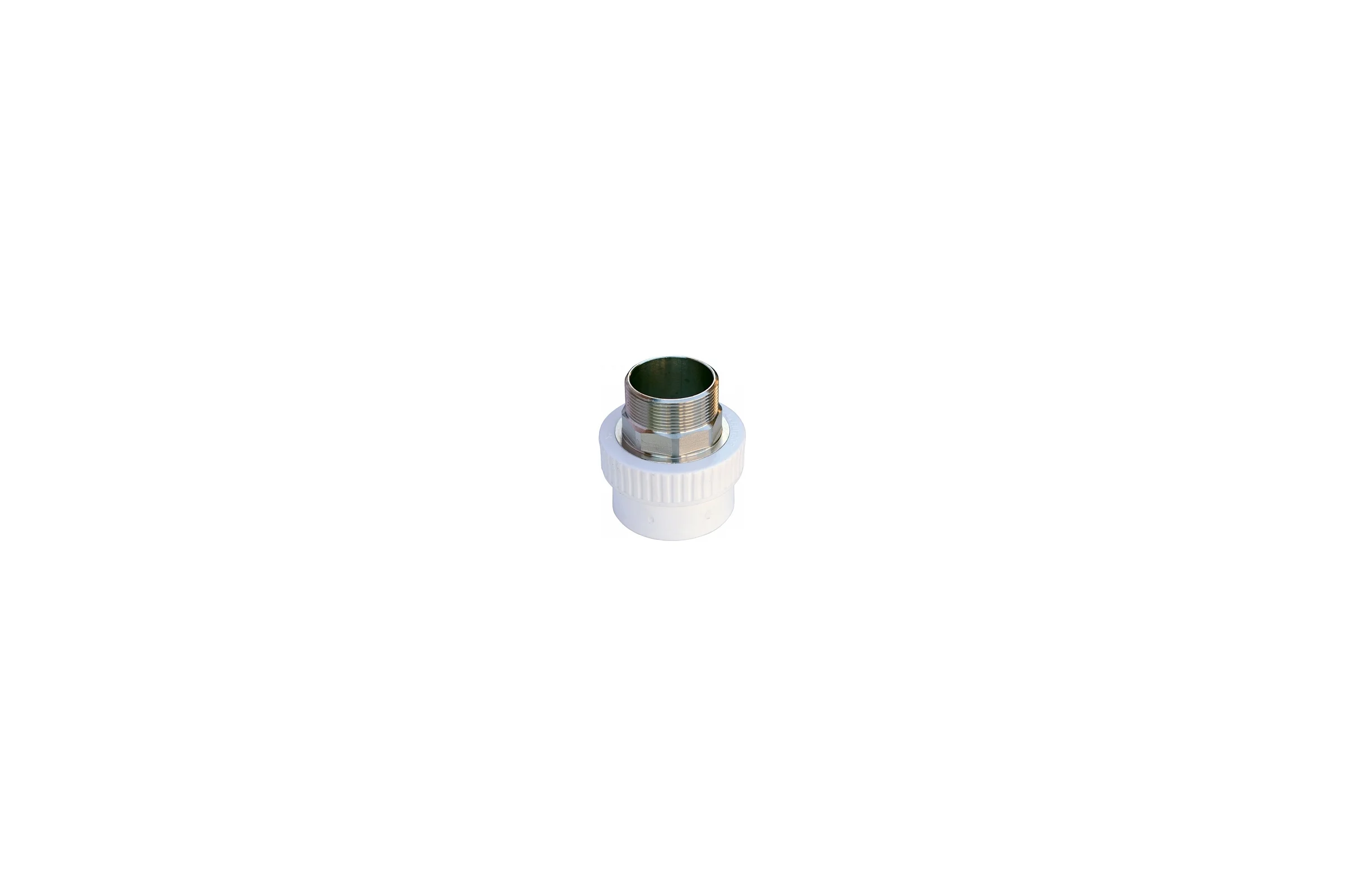 Комбинированная муфта VALFEX PP-R белая, под ключ, 63х2 дюйма НР 10135063 127-0254