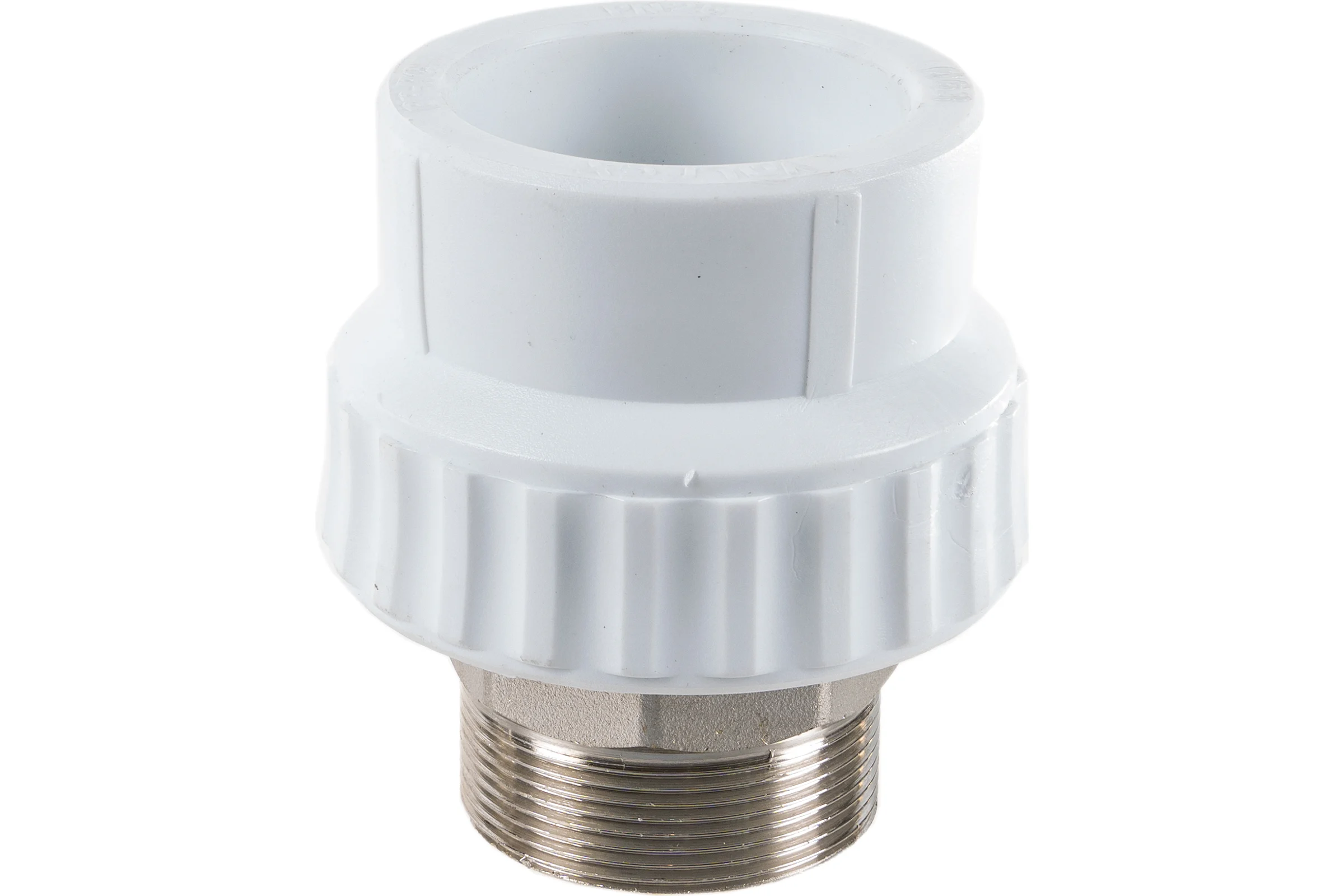 Комбинированная муфта VALFEX PP-R белая, под ключ, 63х2 дюйма НР 10135063 127-0254
