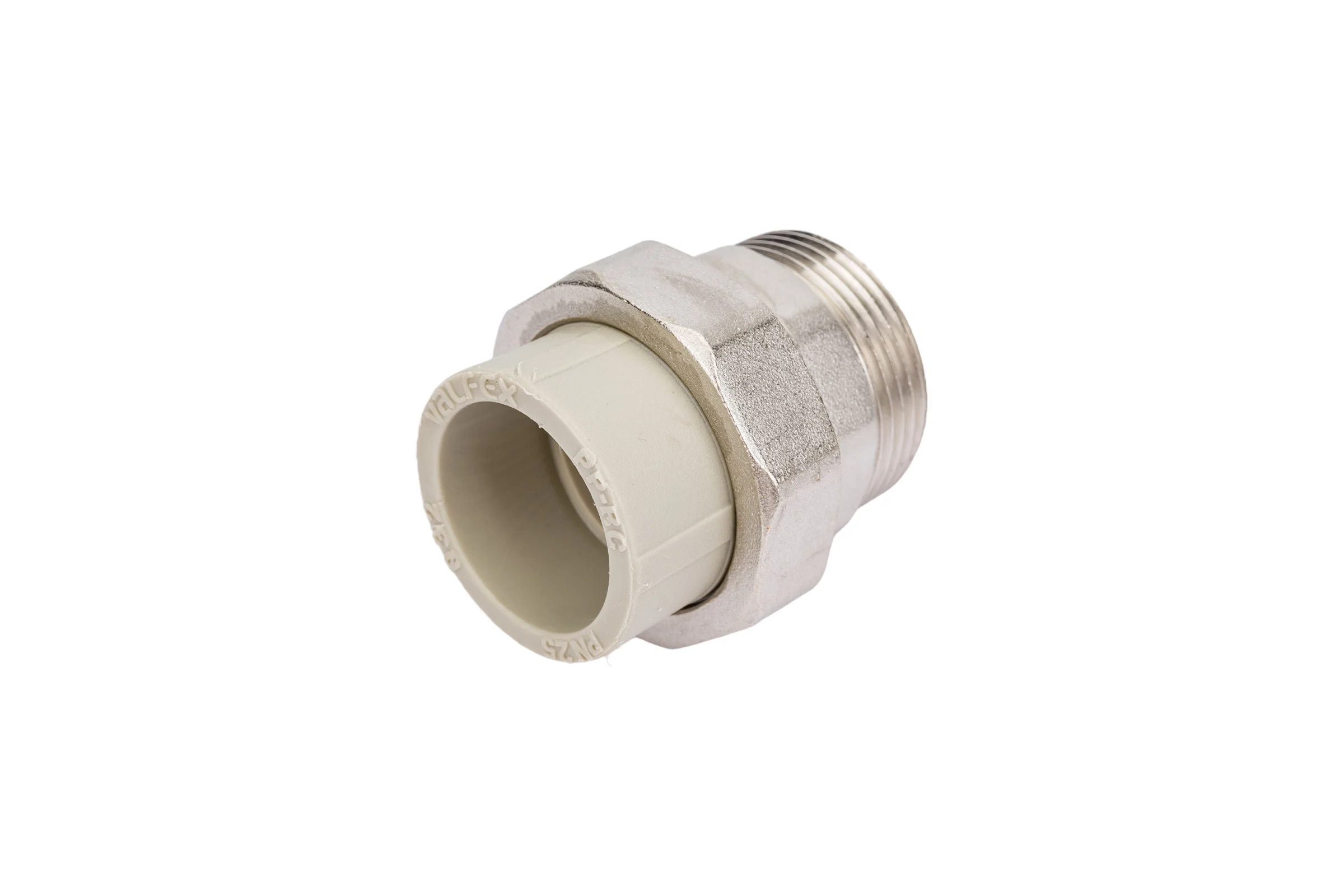 Комбинированная муфта VALFEX PP-R серая, разъем 32х1 1/4 дюйма НР 10156132Г 127-0349