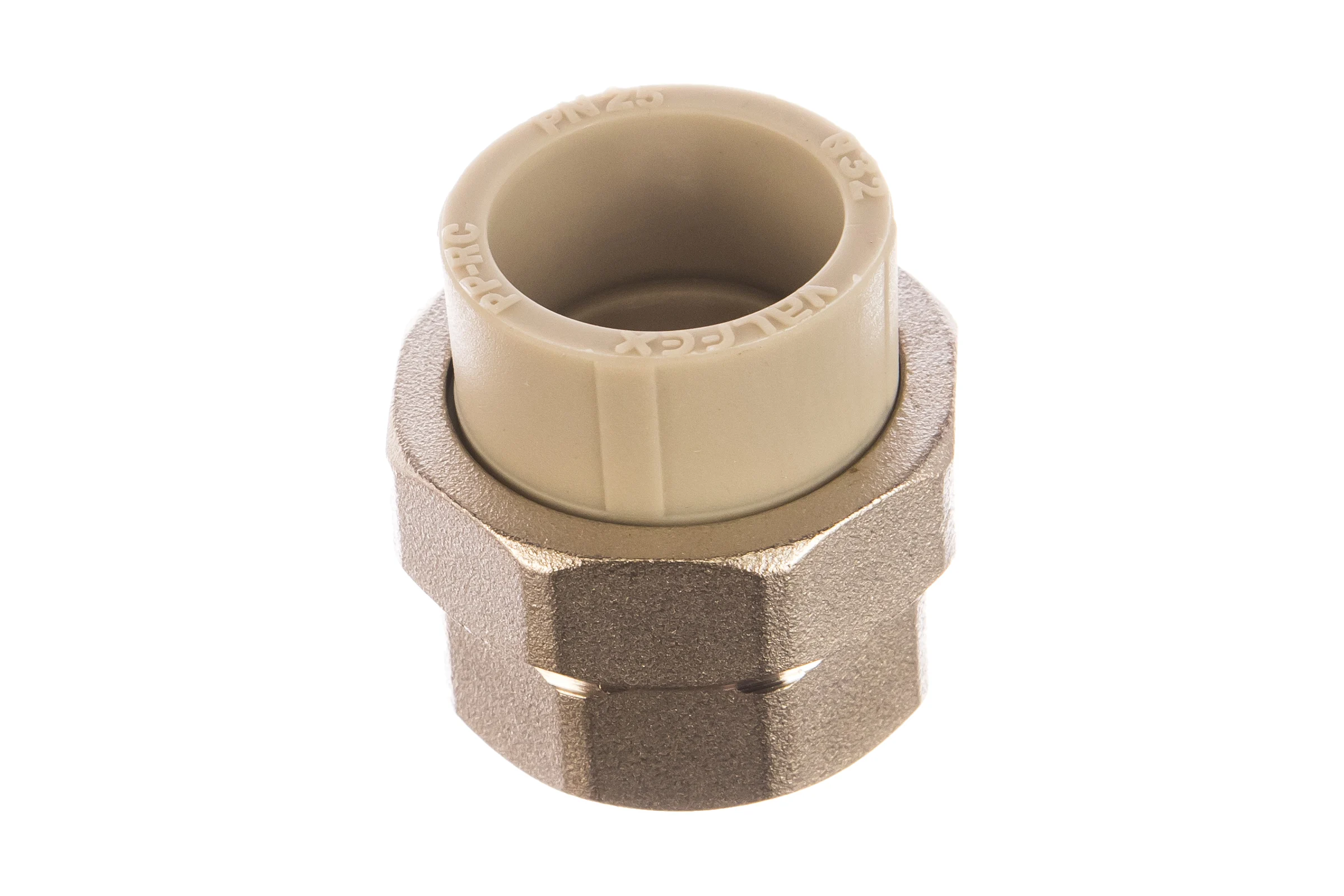 Комбинированная муфта VALFEX PP-R серая, разъем 32х1 1/4 дюйма ВР 10155132Г 127-0337