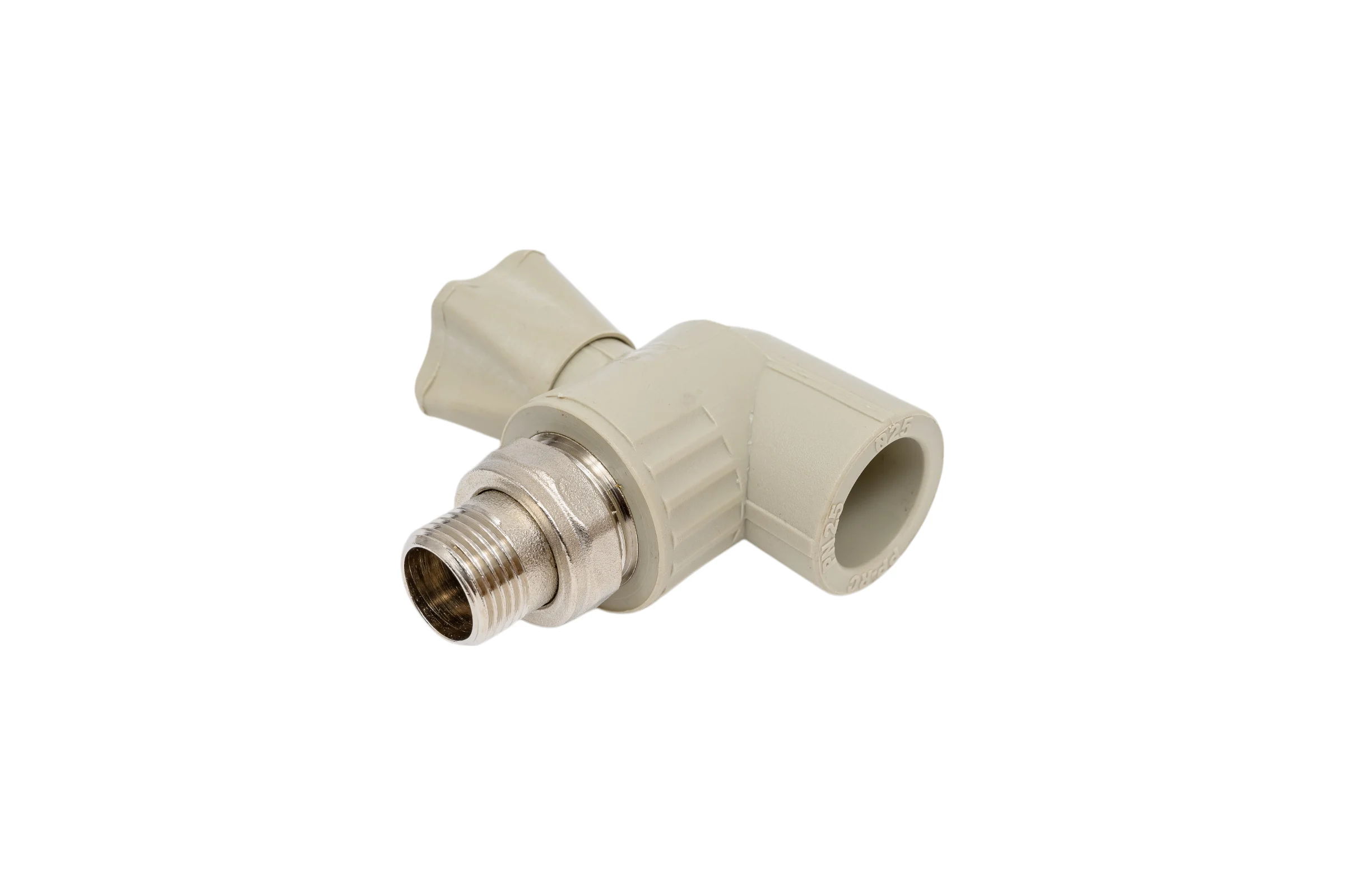 Кран PP-R серый шар Valfex 25х1/2 дюйма НР угл д/рад 10148125Г