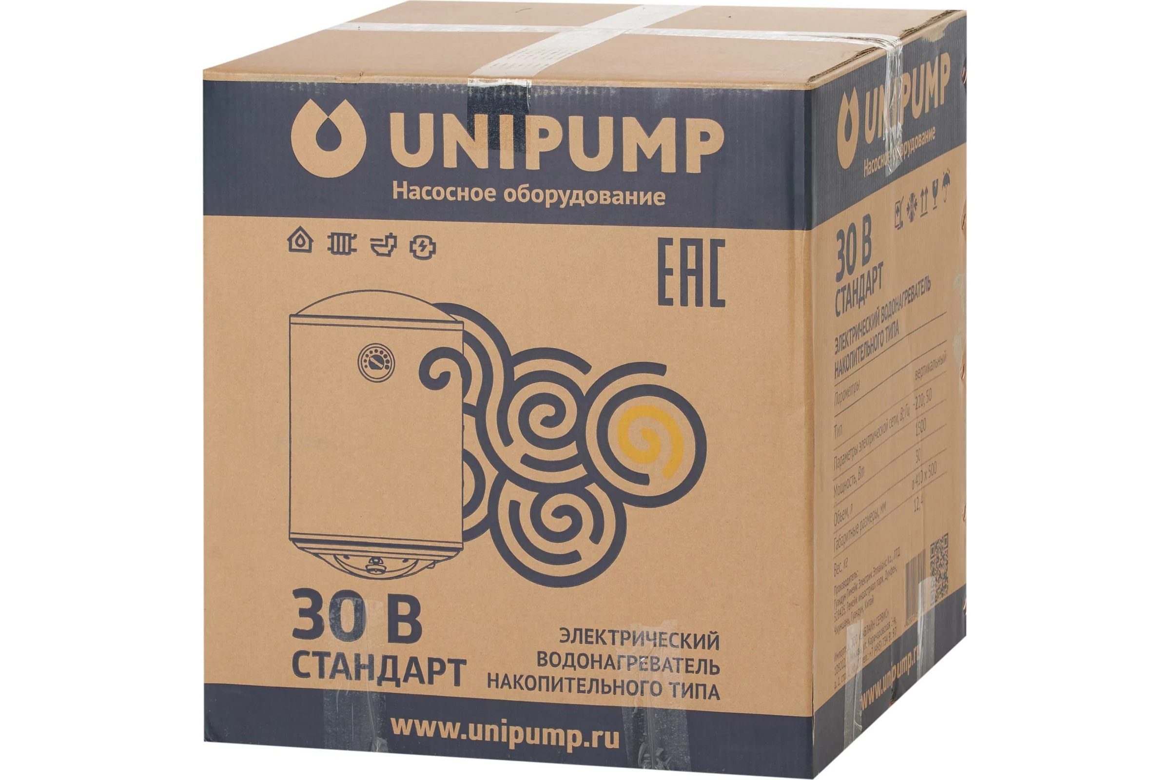 Водонагреватель Unipump СТАНДАРТ 30 В накопительного типа, вертикальный 29169
