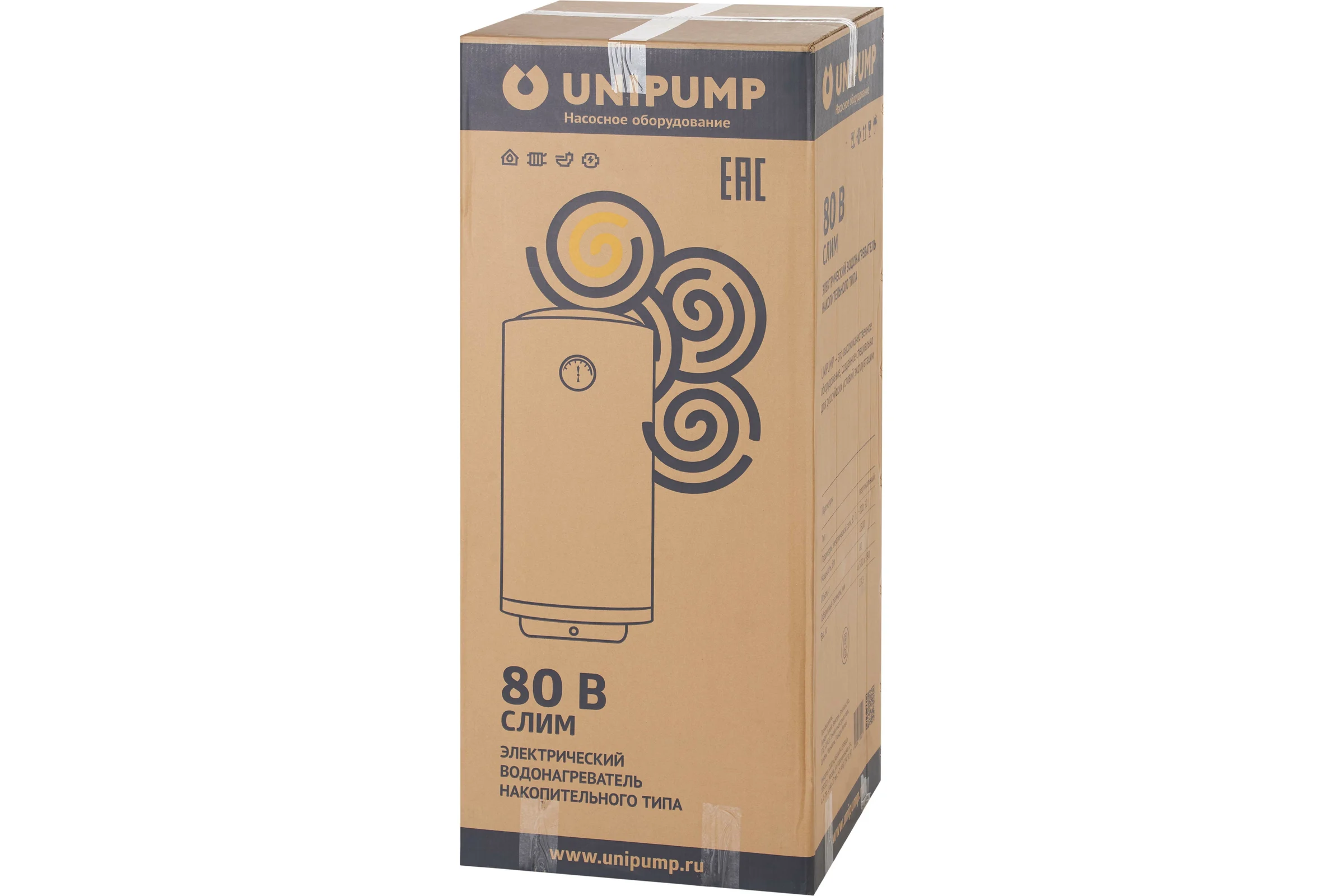 Водонагреватель Unipump СЛИМ 80 В накопительного типа, вертикальный 15767